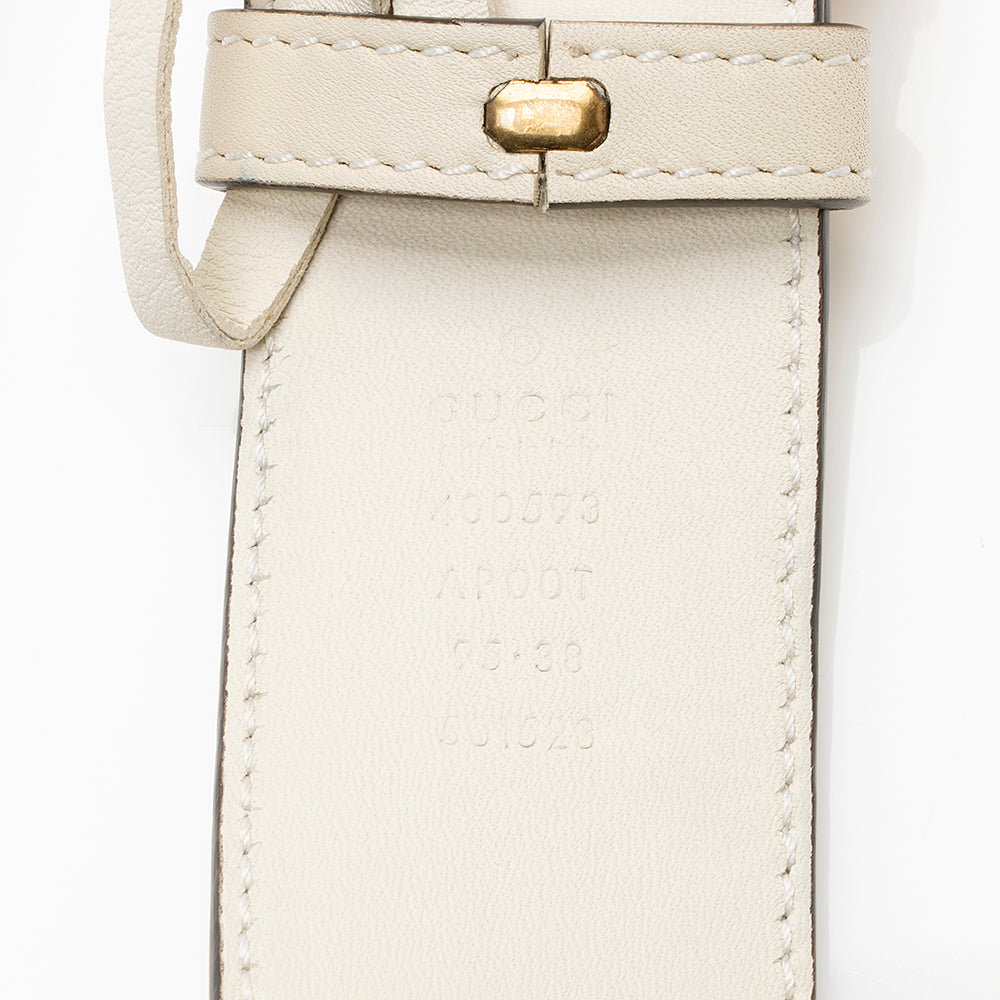 Gucci GG Marmont Belt - Size Leather White Accessory 95 Shf