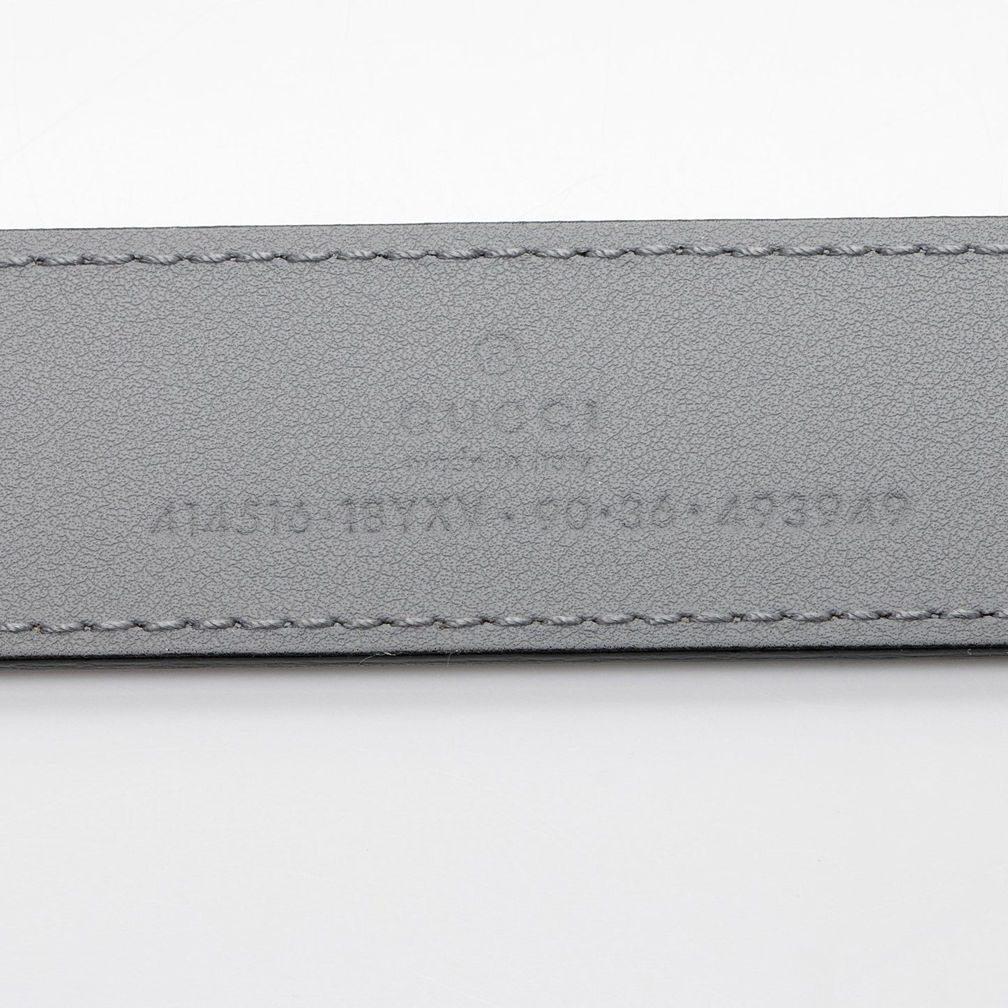 Gucci GG Marmont Monochrome Belt - Leather Grey Accessory