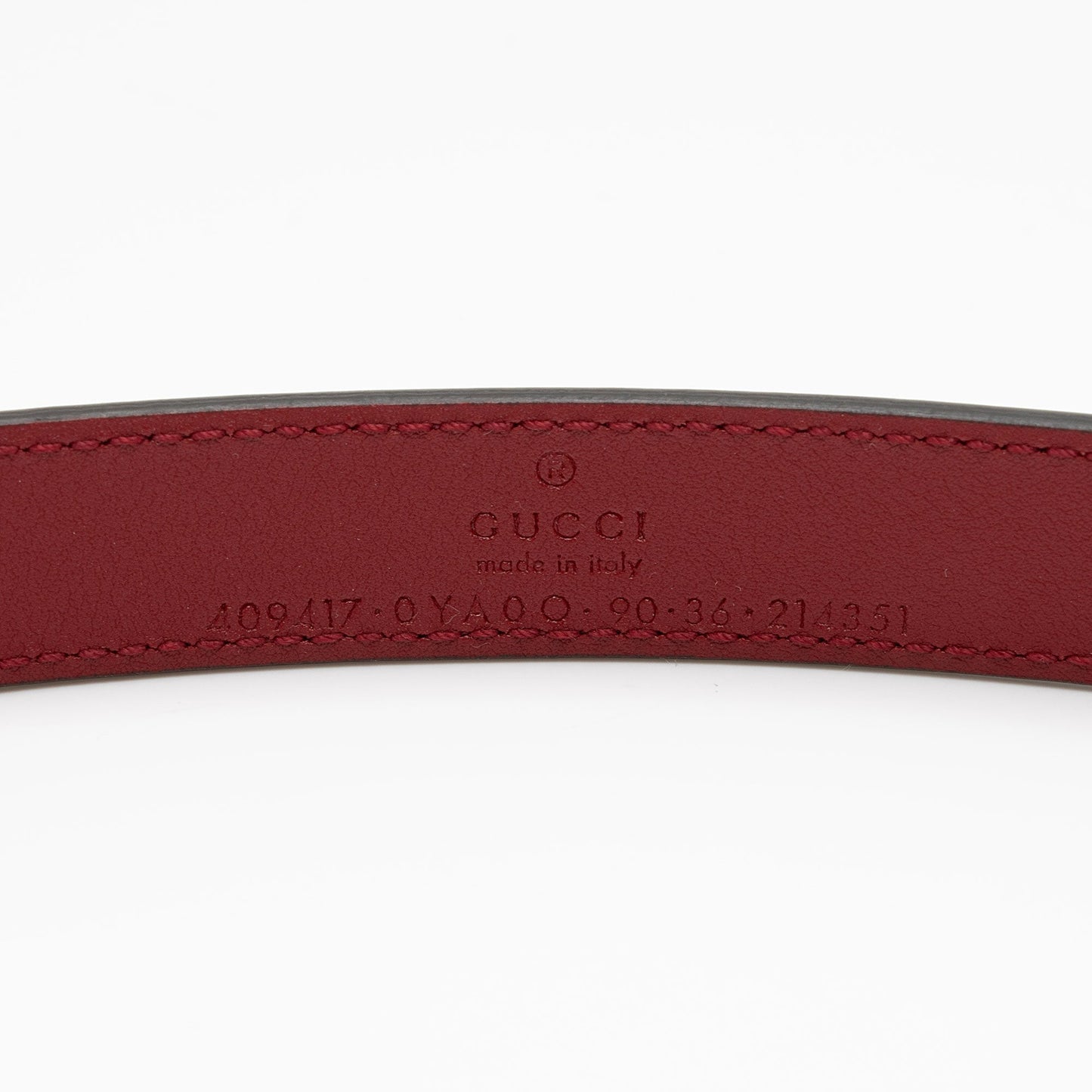 Gucci GG Marmont Slim Belt - Leather Red Accessory