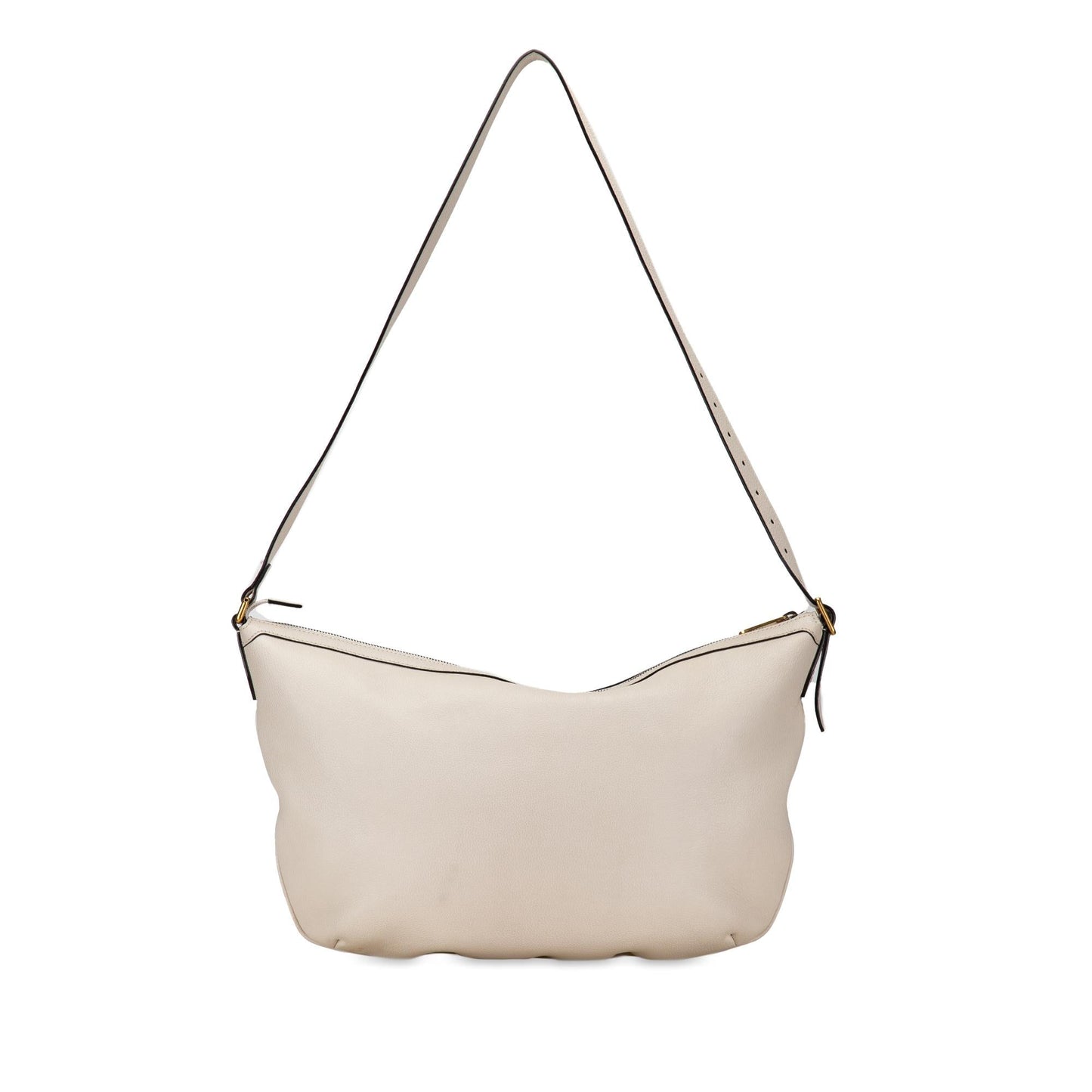 Gucci Half Moon SHG-9LT2Mn Leather Calf White Logo Shoulder Bag