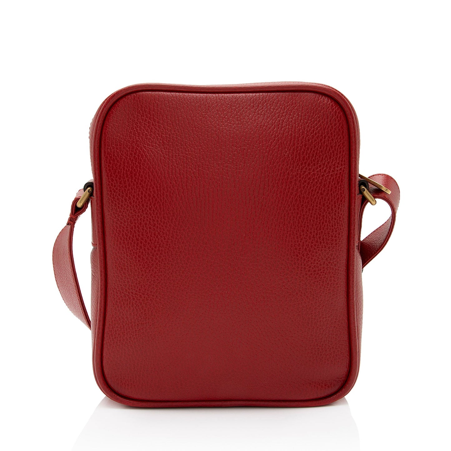 Gucci Messenger SHF-pLuM4p Leather Red Logo Shoulder Bag