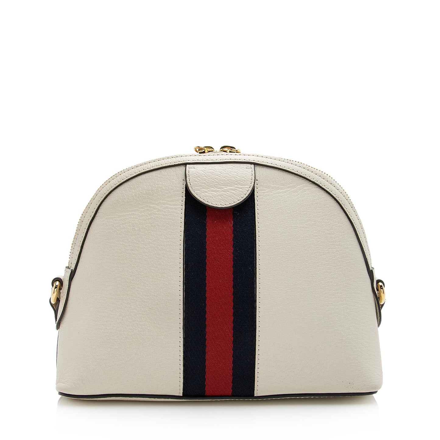 Gucci Ophidia Dome Leather Nylon White Small Crossbody Bag