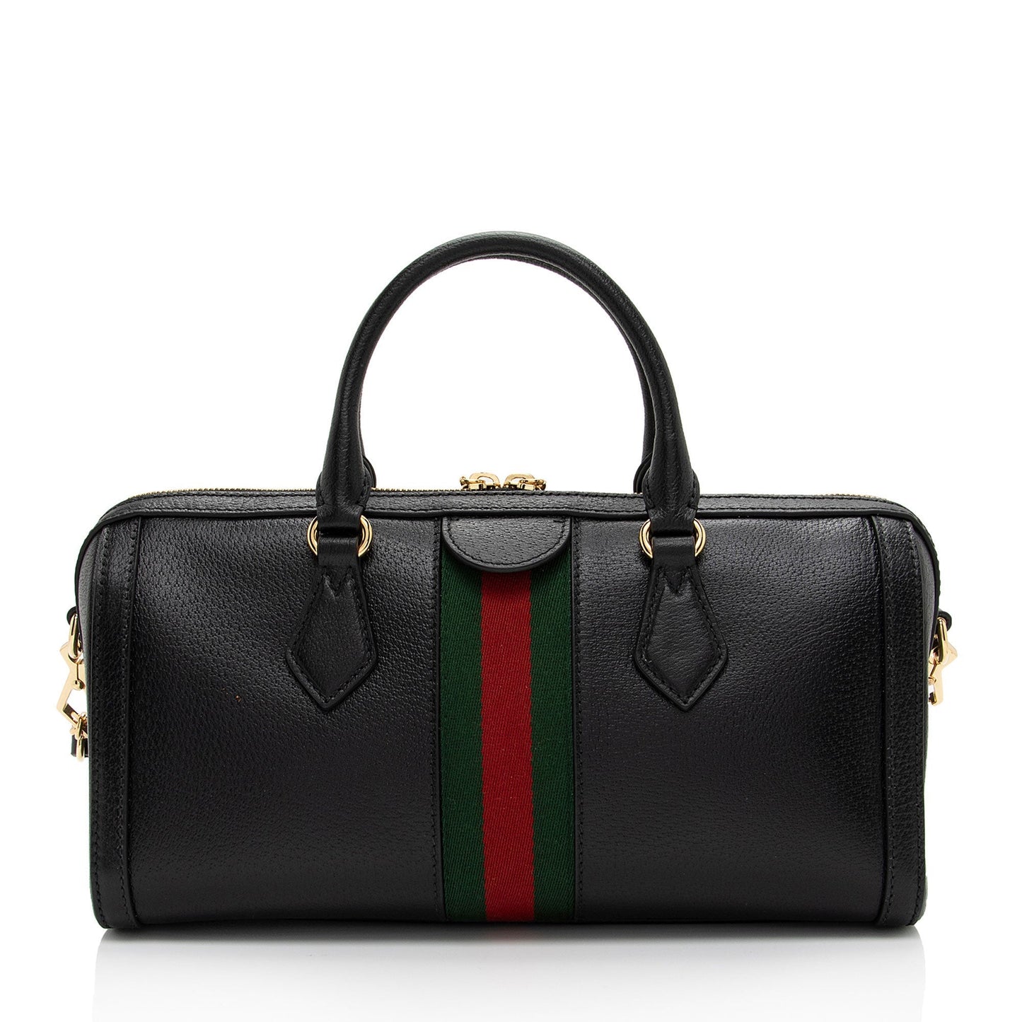 Gucci Ophidia Boston SHF-f7ZMqU Leather Nylon Black Medium Satchel Bag