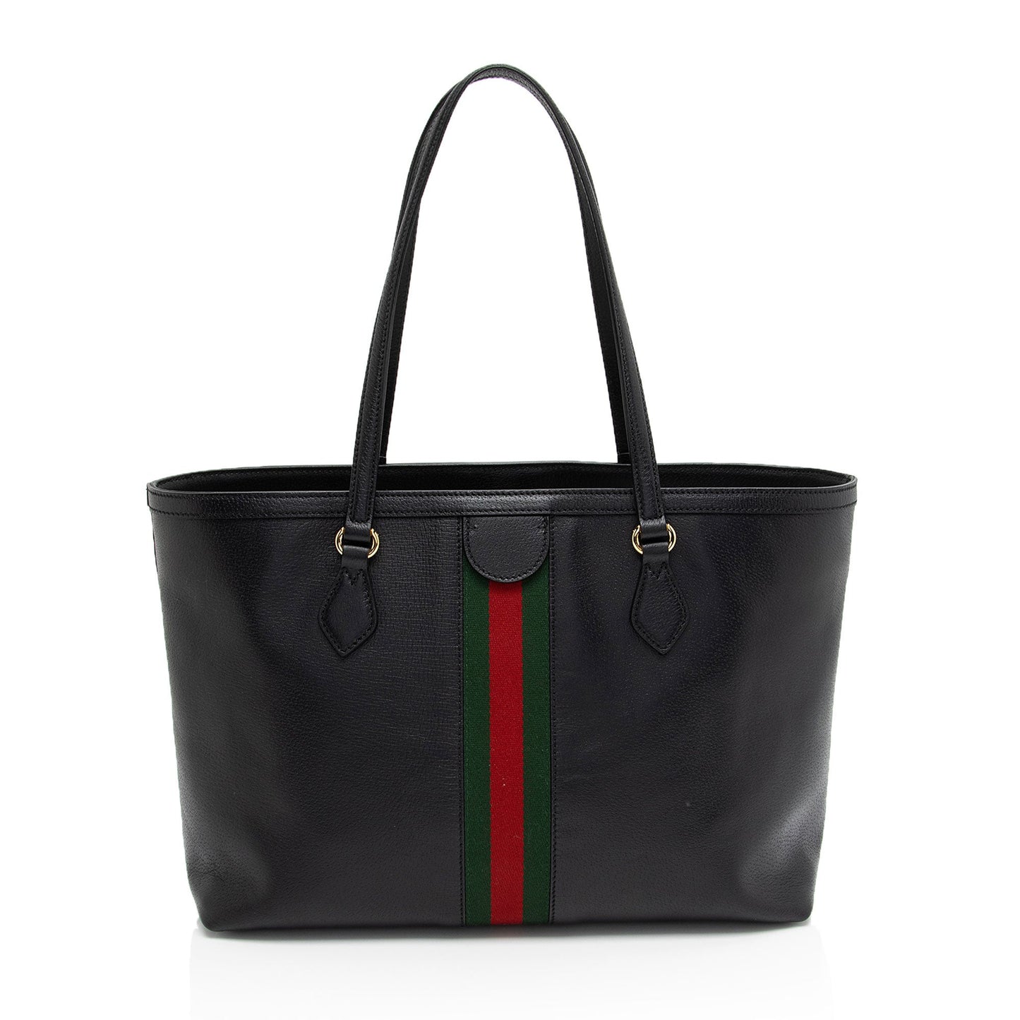 Gucci Ophidia SHF-Rkl1Mv Leather Nylon Black Medium Tote Bag