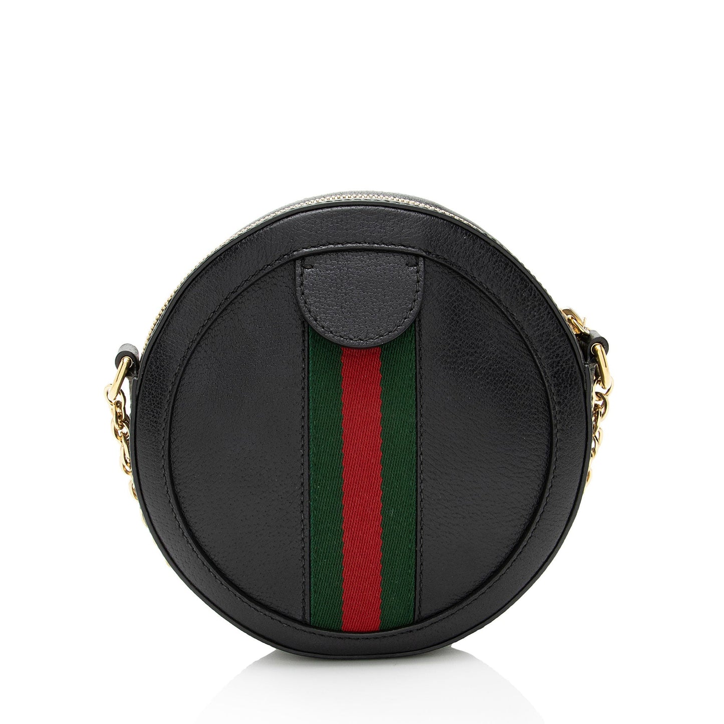 Gucci Ophidia Round Leather Nylon Black Mini Crossbody Bag