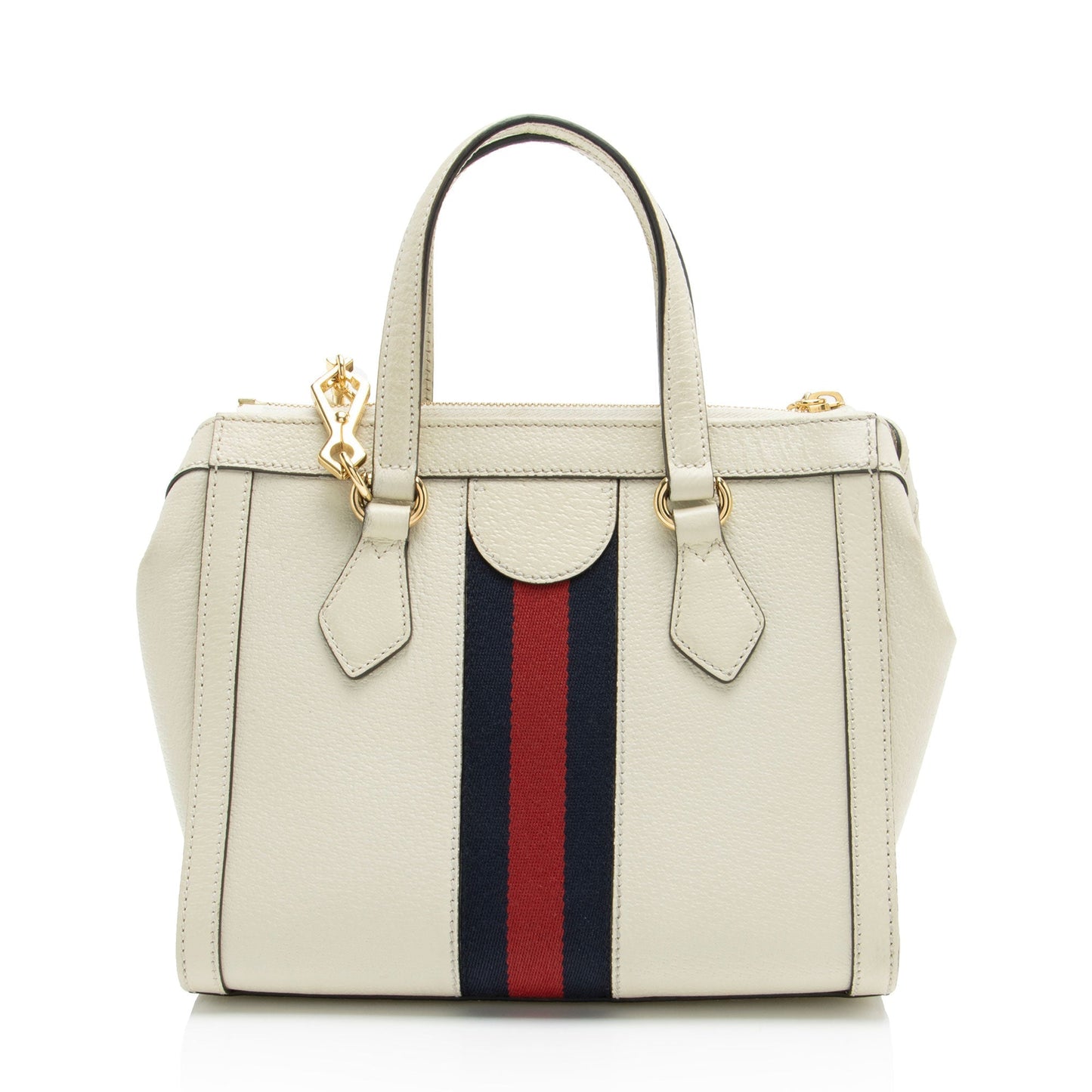 Gucci Ophidia Leather Nylon White Small Tote Bag