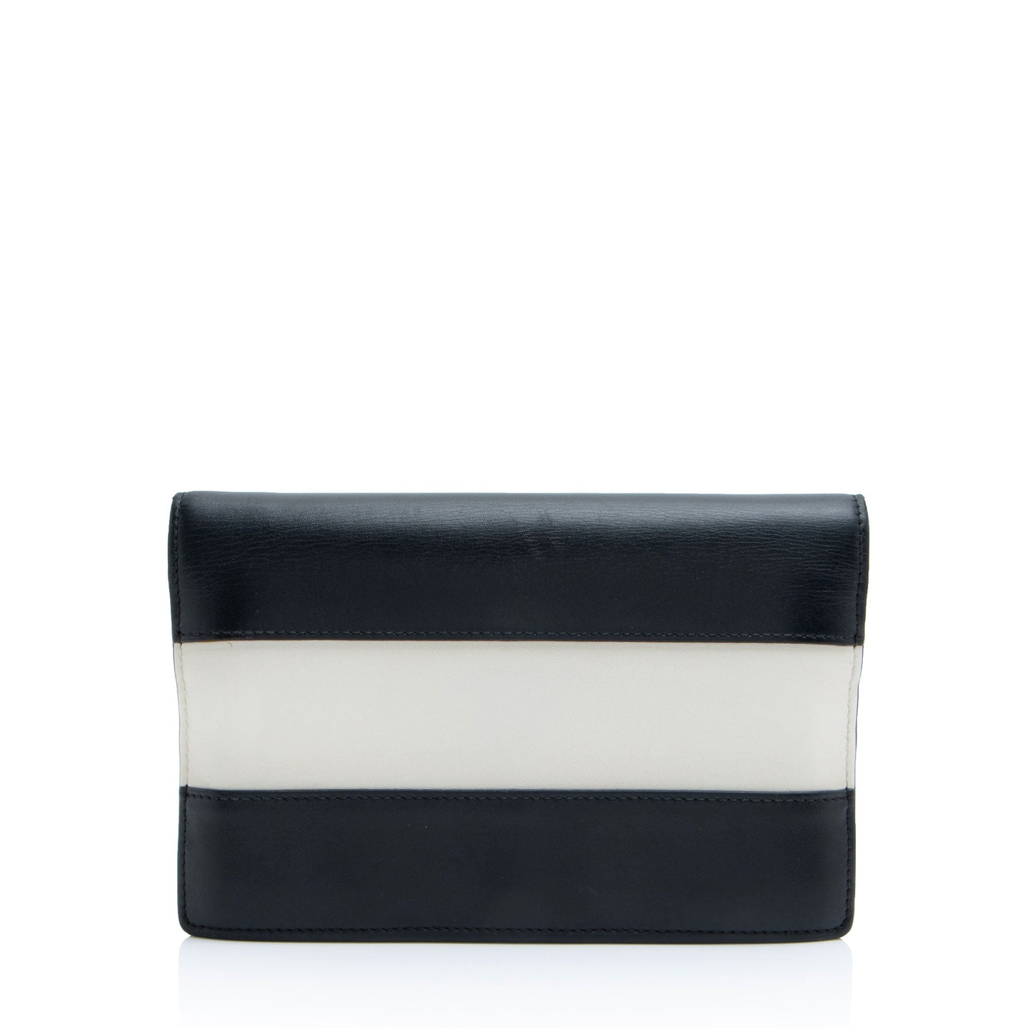 Gucci Queen Margaret Wallet on Leather Black White Chain Crossbody Bag