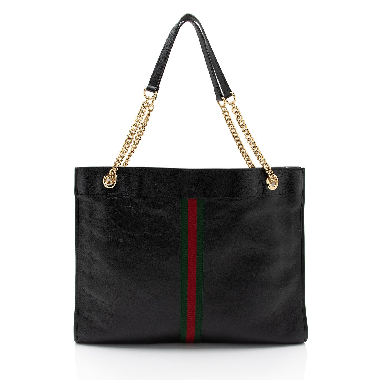 Gucci Rajah SHF-Vvlw5M Leather Nylon Black Large Tote Bag
