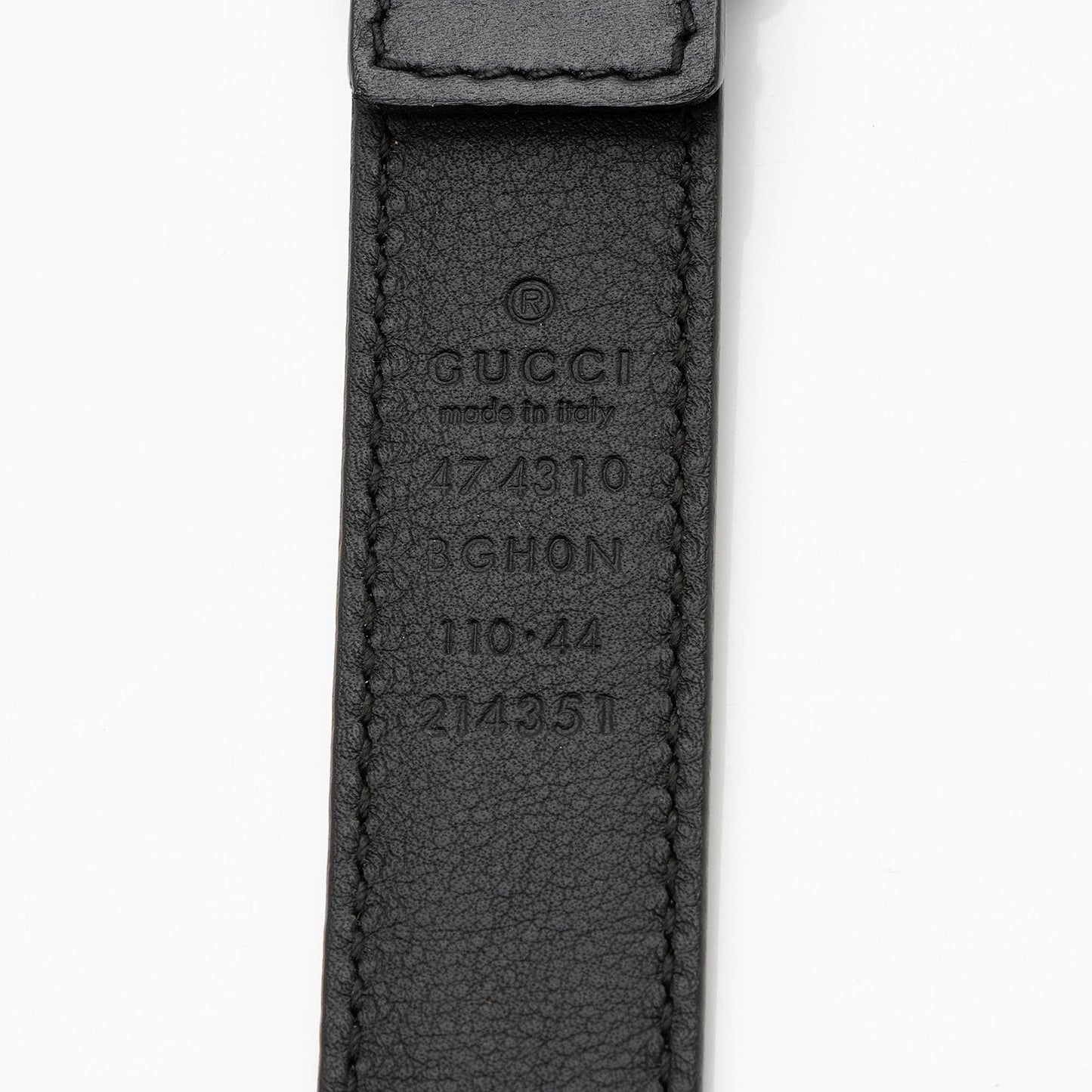 Gucci Selleria Belt - Size 44 Leather Black Accessory