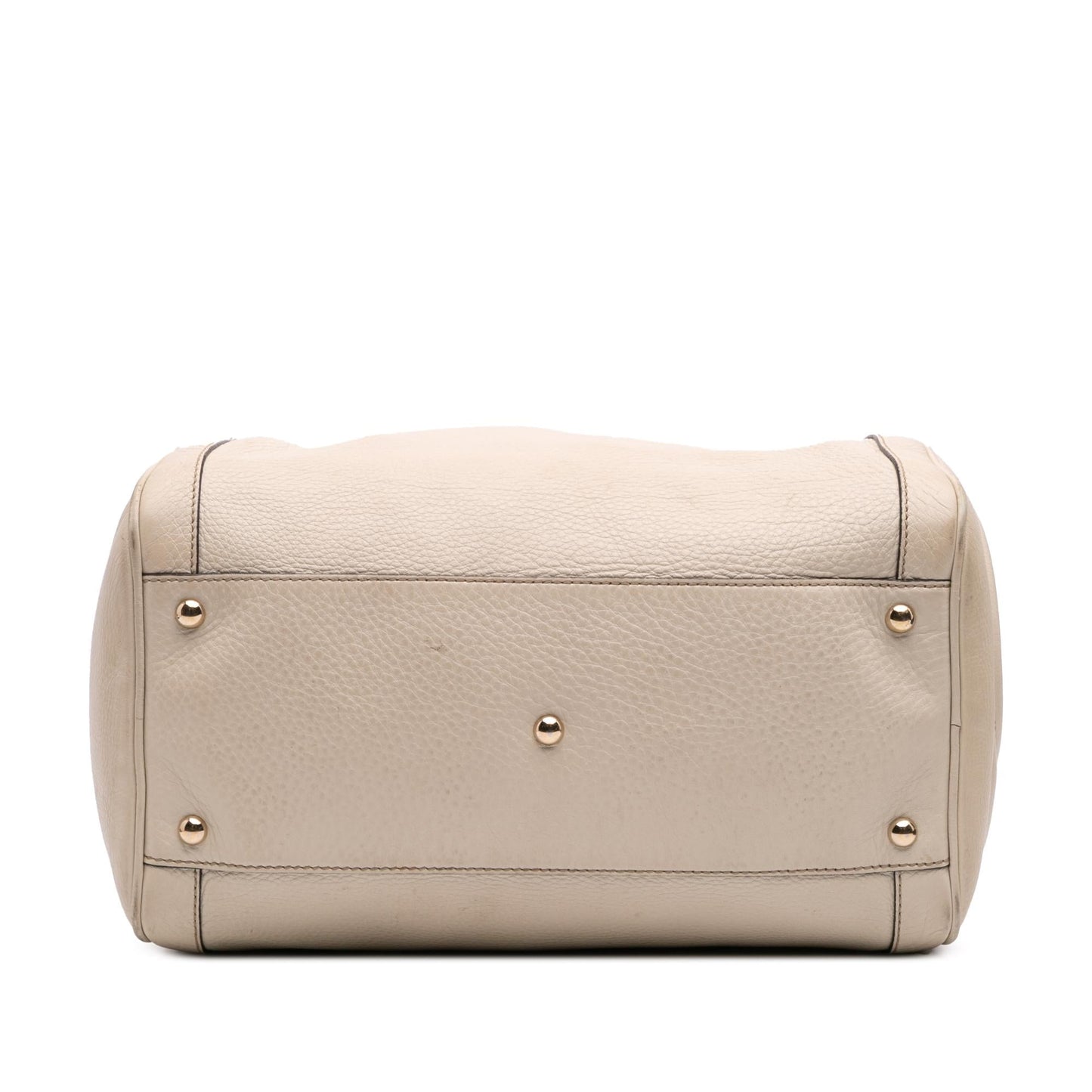 Gucci Soho Boston Leather Calf White Satchel Bag