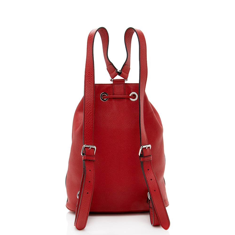Gucci Soho Drawstring Backpack SHF Leather Red Jewelry