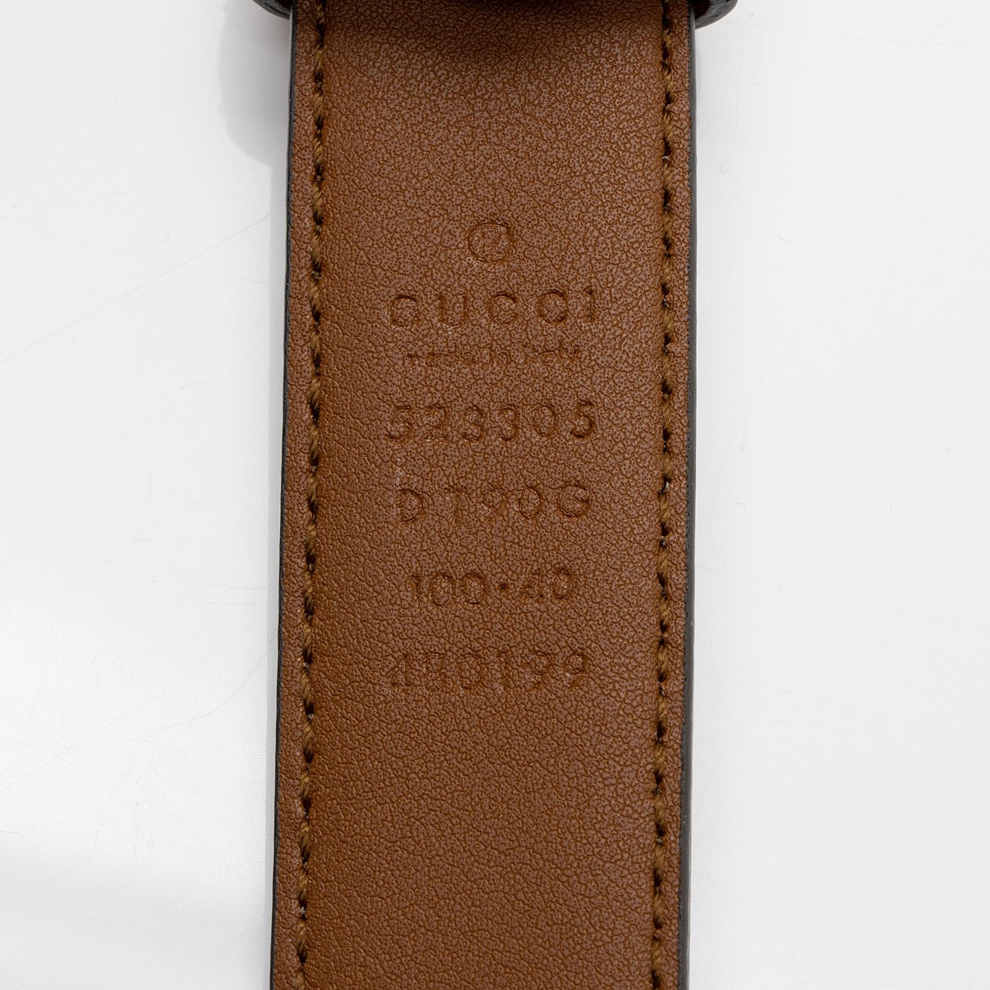 Gucci Square G Slim Belt - Leather Brown Accessory