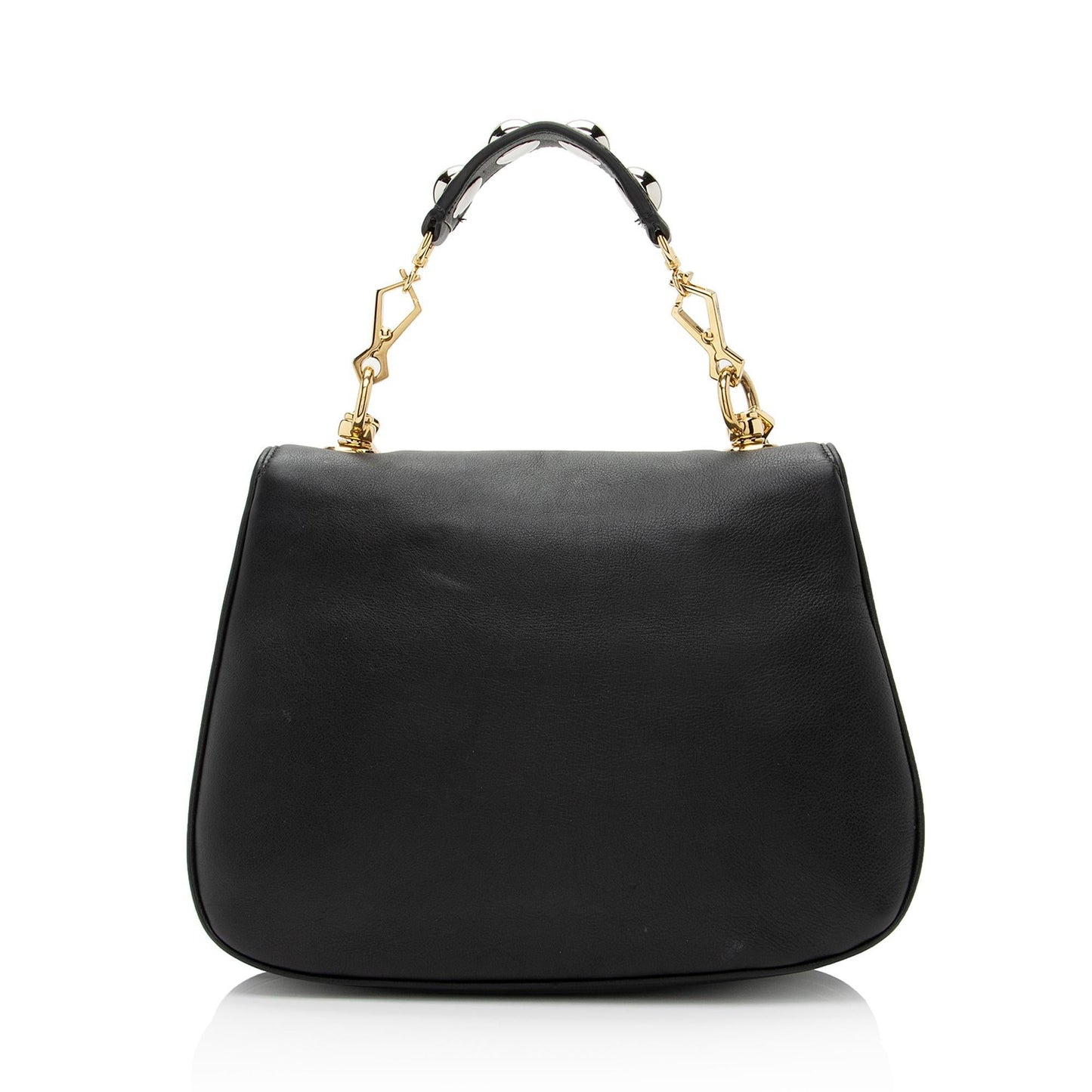 Gucci Studded Blondie Top Handle SHF-R9Ze9C Leather Nylon Black Medium Crossbody Bag