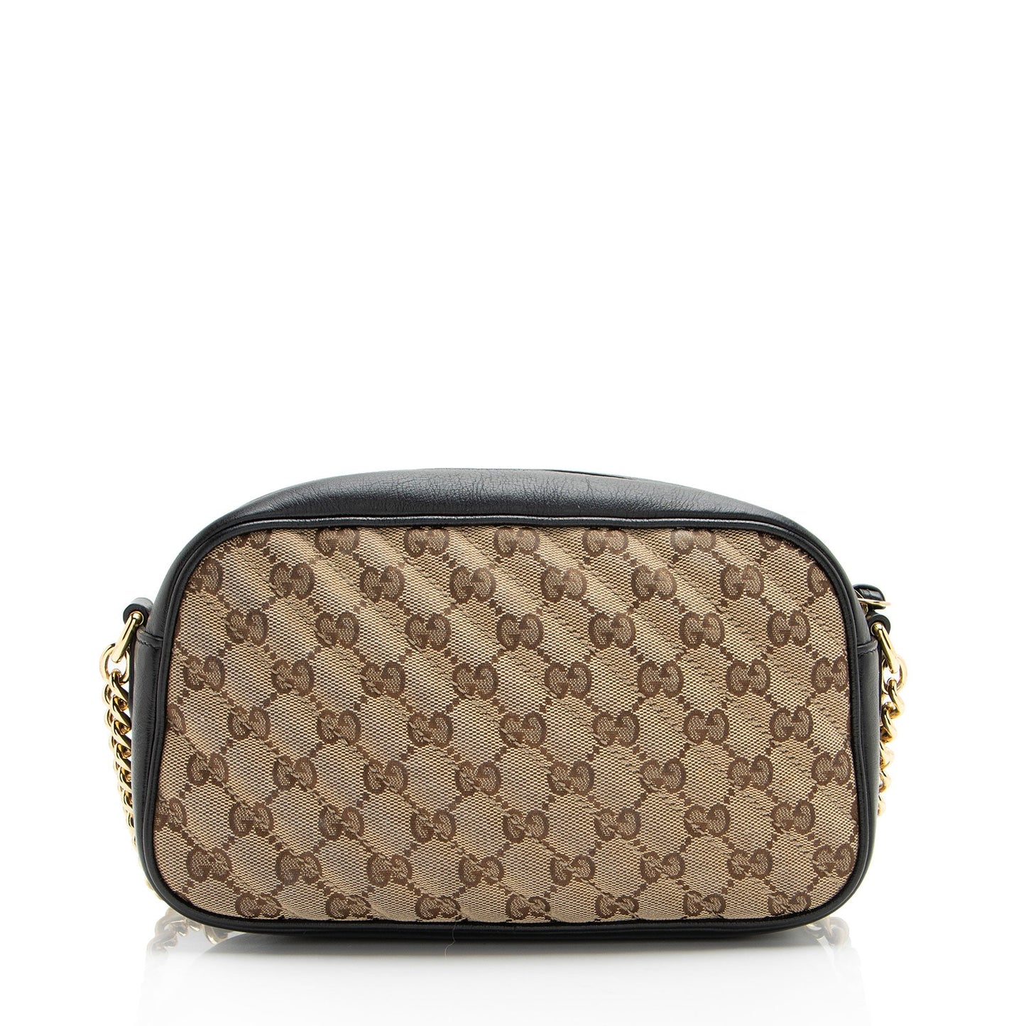 Gucci GG Marmont Camera Matelasse Leather Canvas Black Crossbody Bag