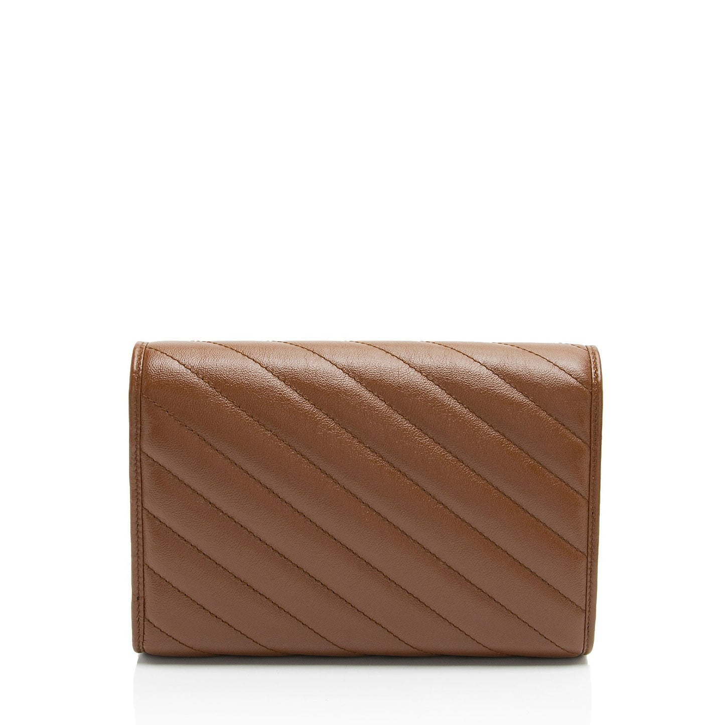 Gucci Diagonal Mattelasse GG Marmont Wallet Matelasse Leather Brown Mini Crossbody Bag