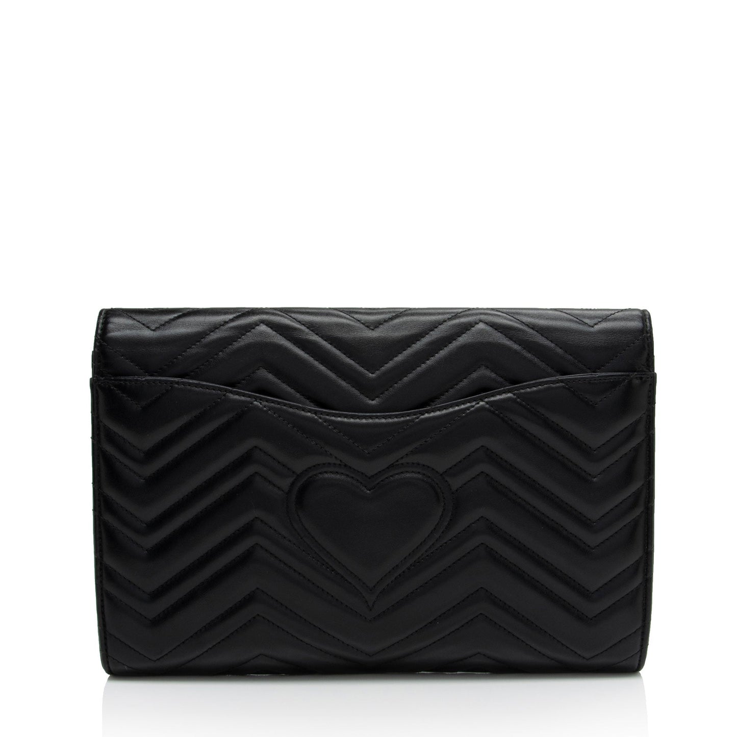 Gucci GG Marmont SHF-v89K6D Matelasse Leather Black Clutch Bag