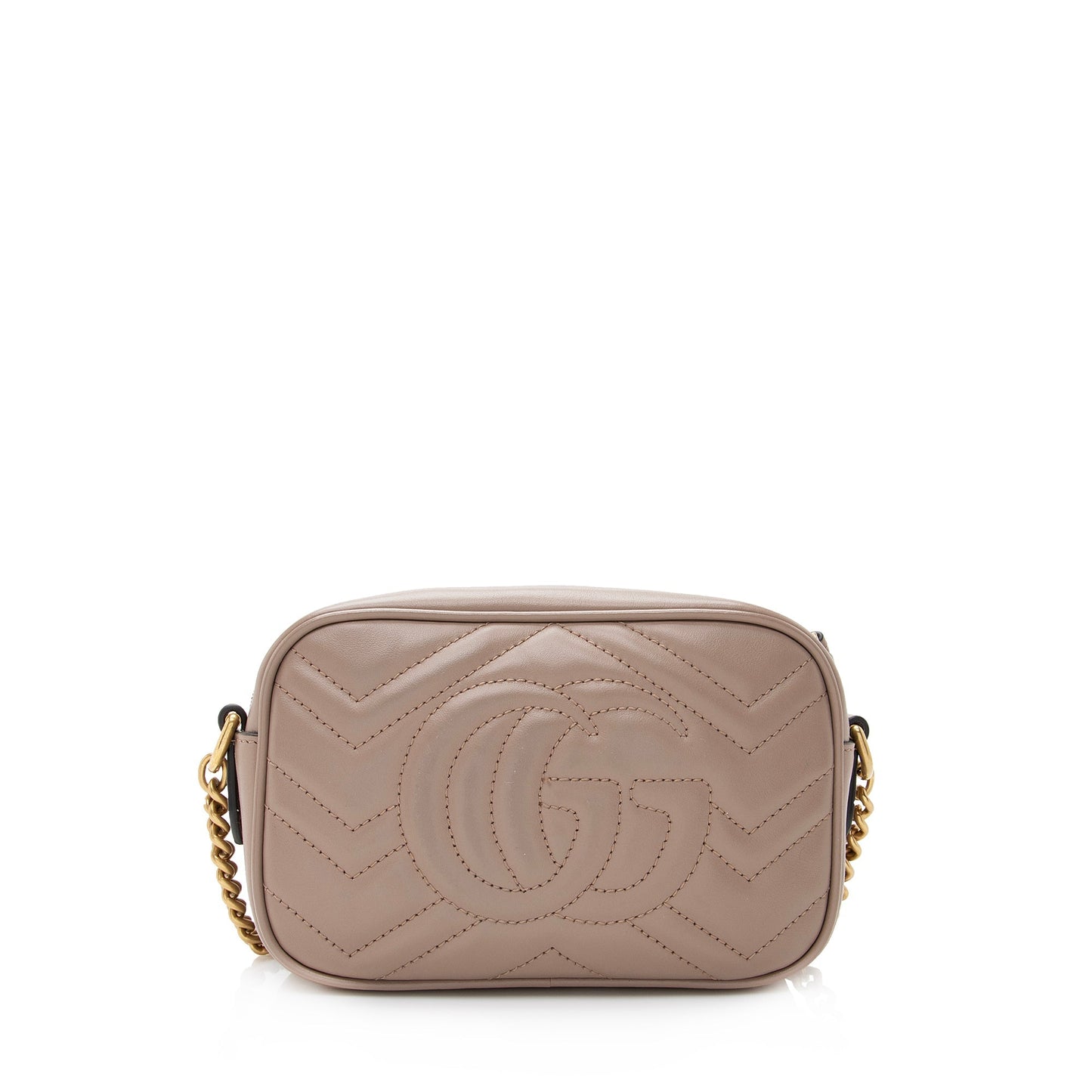 Gucci GG Marmont SHF Matelasse Leather Beige Mini Crossbody Bag 3