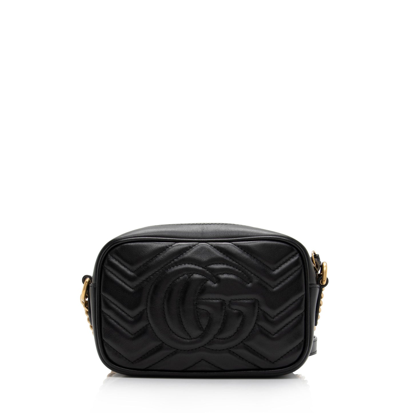 Gucci GG Marmont SHF-iLzP5K Matelasse Leather Black Mini Crossbody Bag
