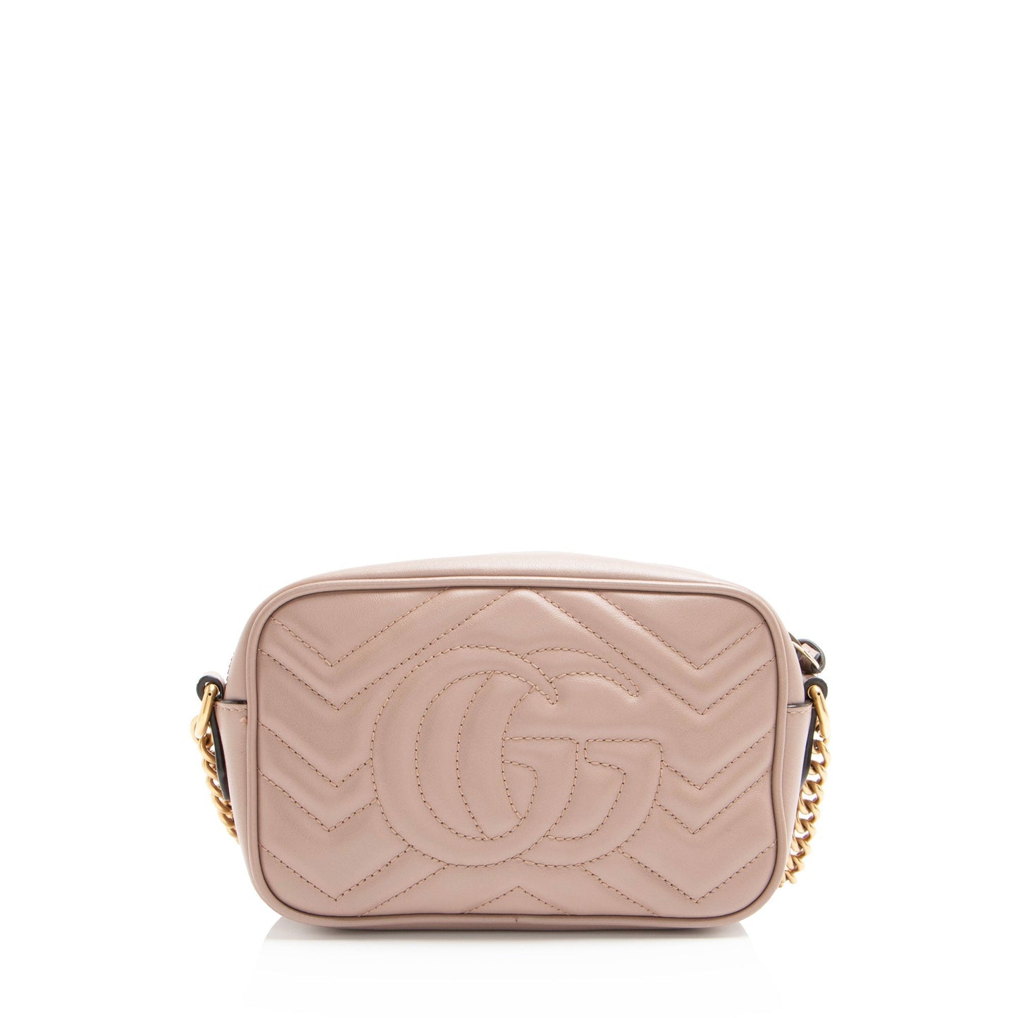 Gucci GG Marmont Matelasse Leather Beige Mini Crossbody Bag