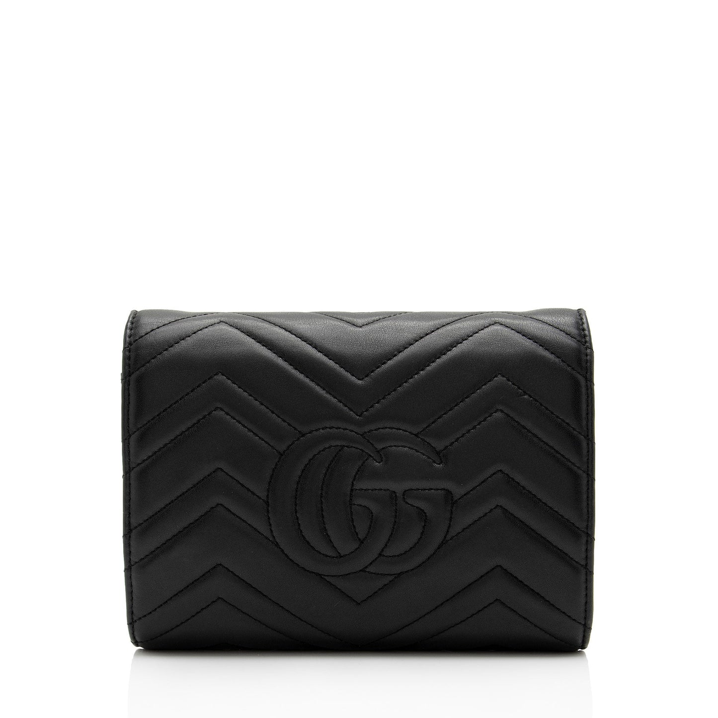 Gucci GG Marmont Square Chain SHF-WW8qZG Matelasse Leather Black Mini Crossbody Bag