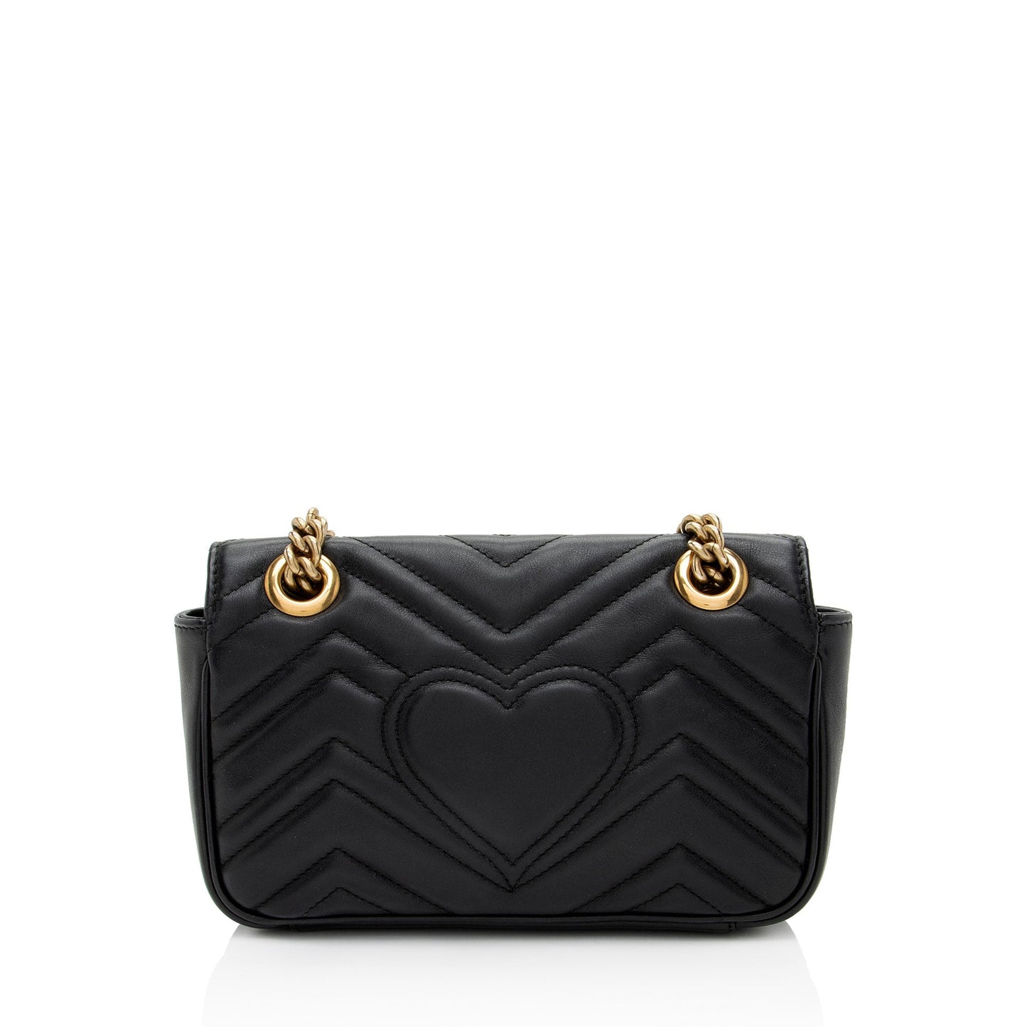 Gucci GG Marmont Flap Matelasse Leather Black Mini Shoulder Bag