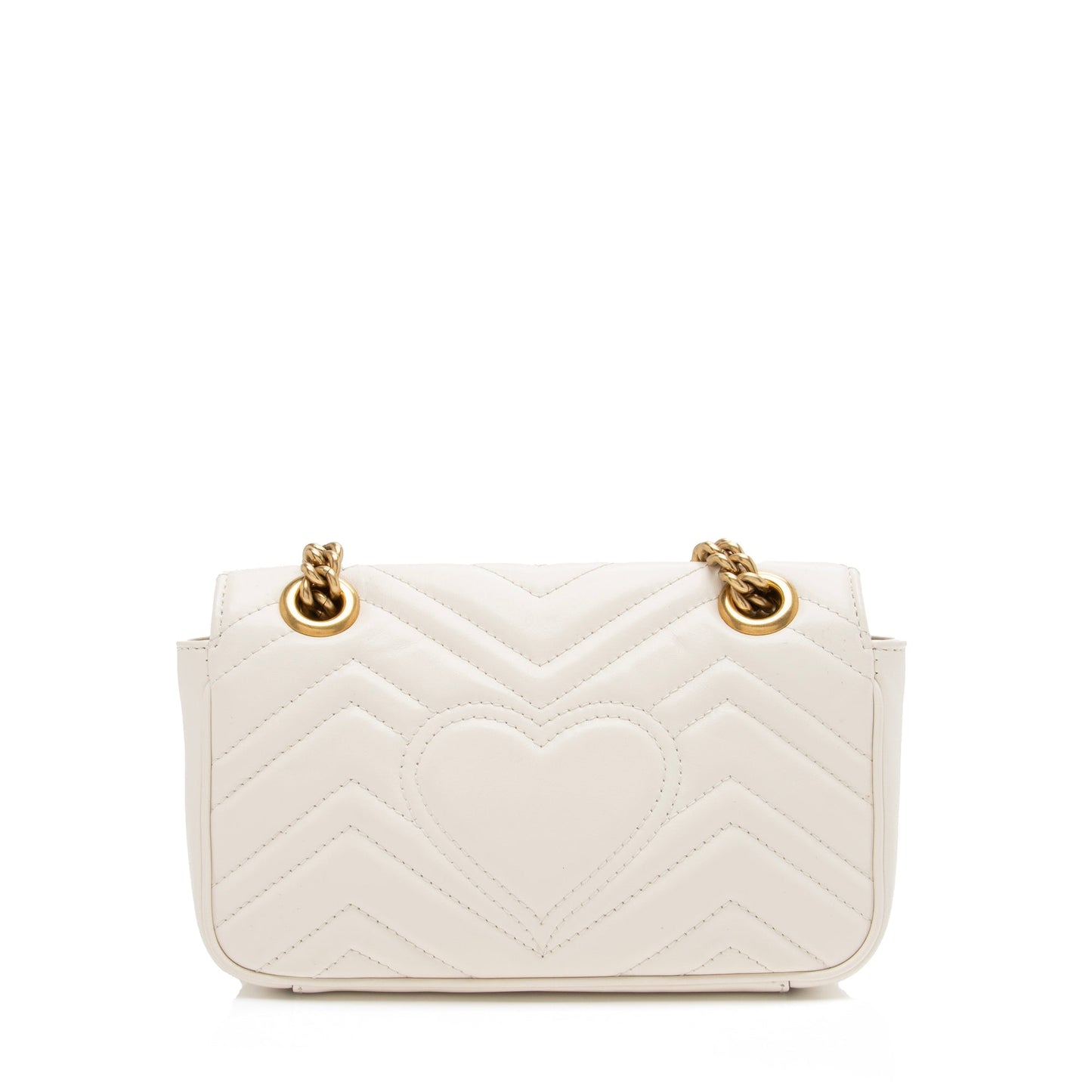 Gucci GG Marmont SHF-nrvxzd Matelasse Leather White Mini Crossbody Bag