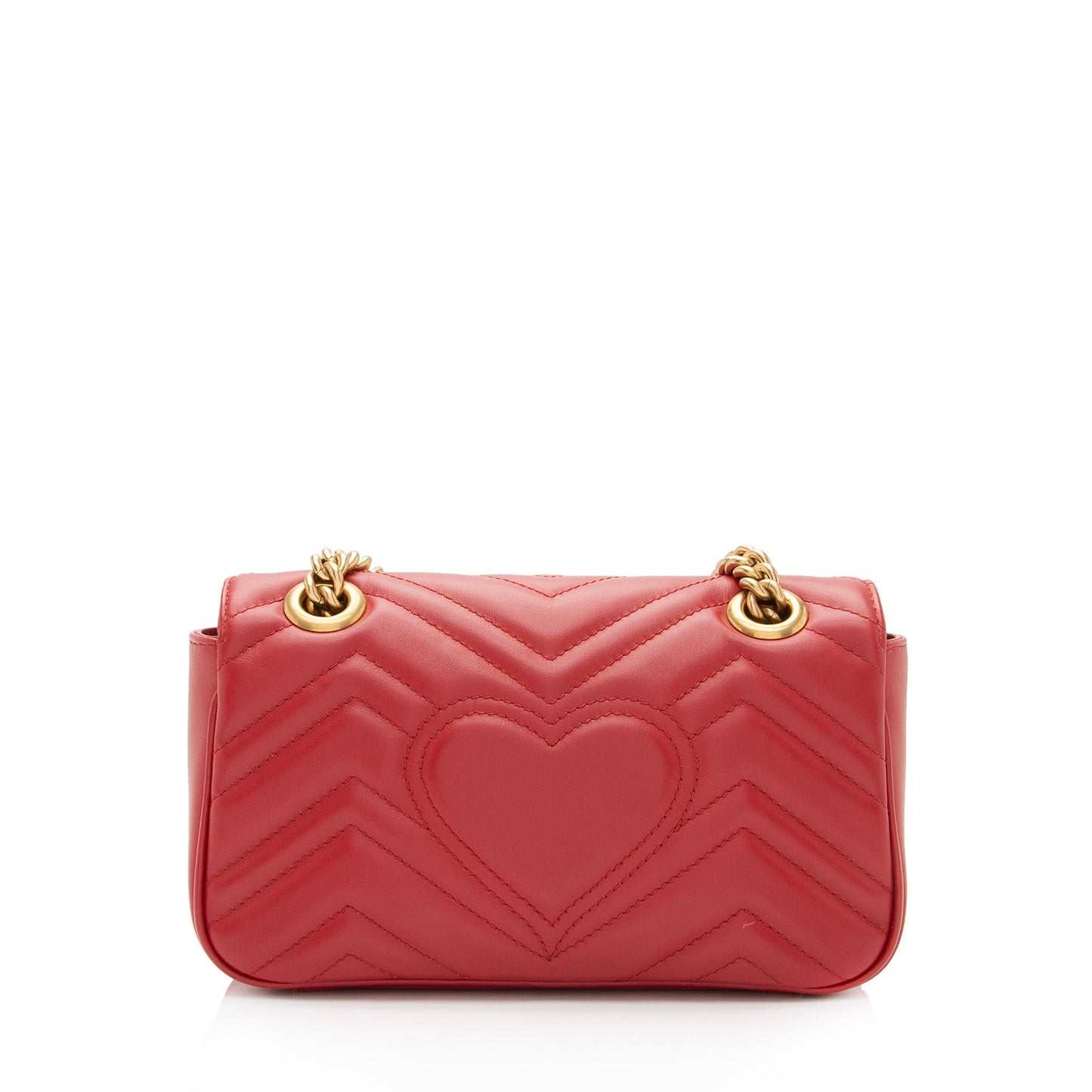 Gucci GG Marmont Flap SHF-w2Ucq0 Matelasse Leather Red Mini Crossbody Bag