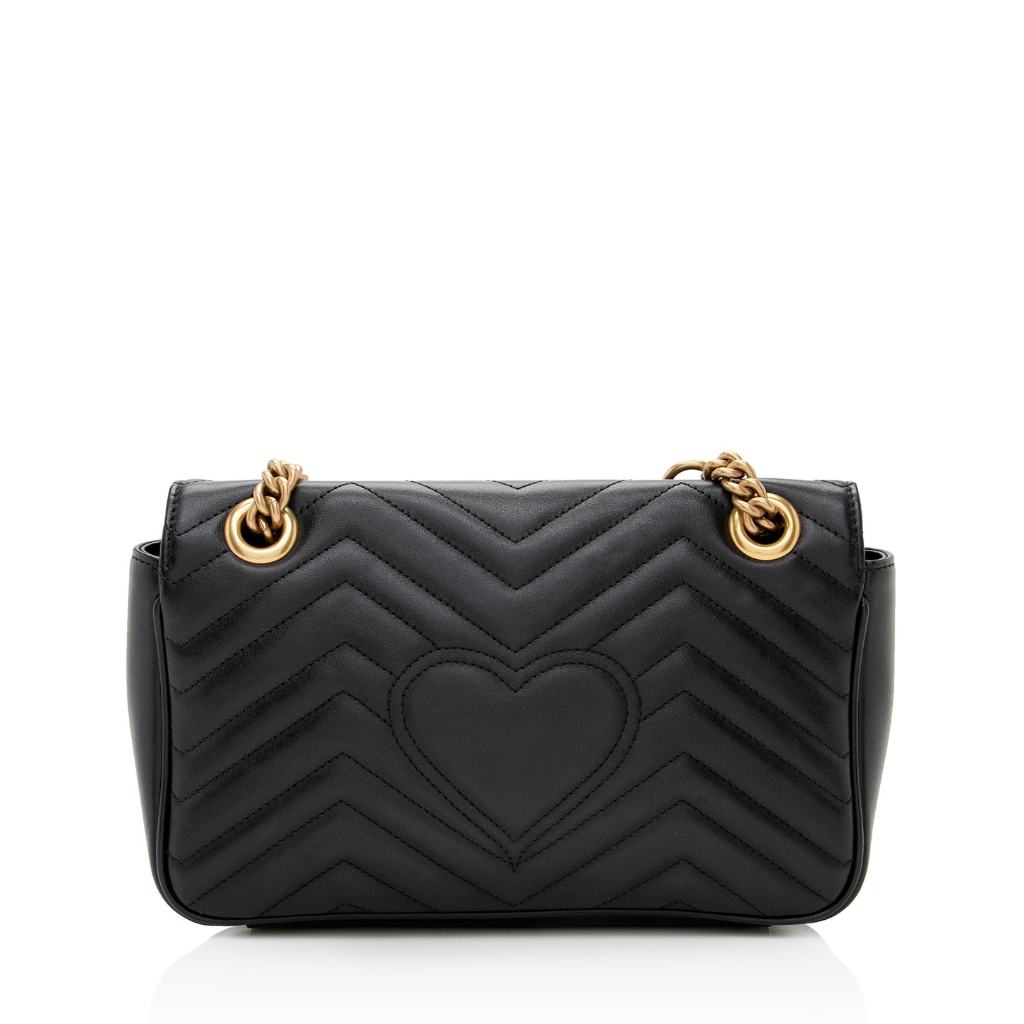 Gucci GG Marmont SHF Matelasse Leather Black Small Crossbody Bag 5