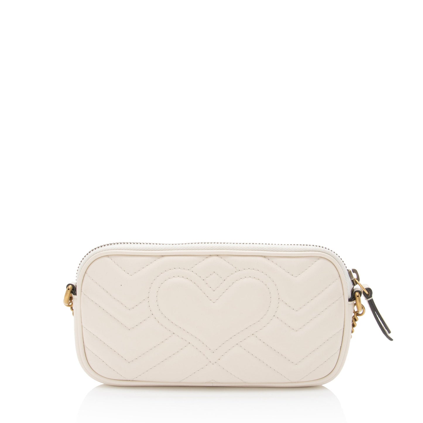 Gucci GG Marmont Matelasse Leather White Small Crossbody Bag