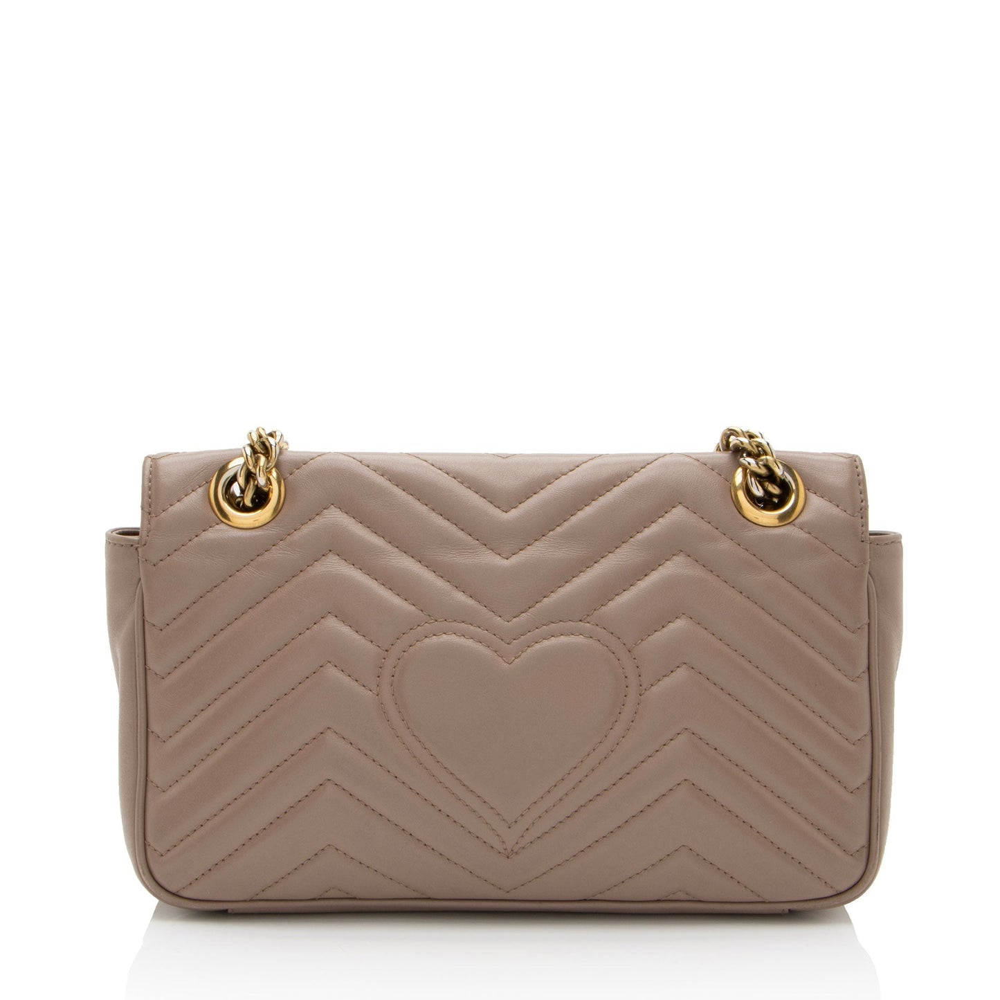Gucci GG Marmont Flap SHF-V9wY7d Matelasse Leather Beige Small Crossbody Bag