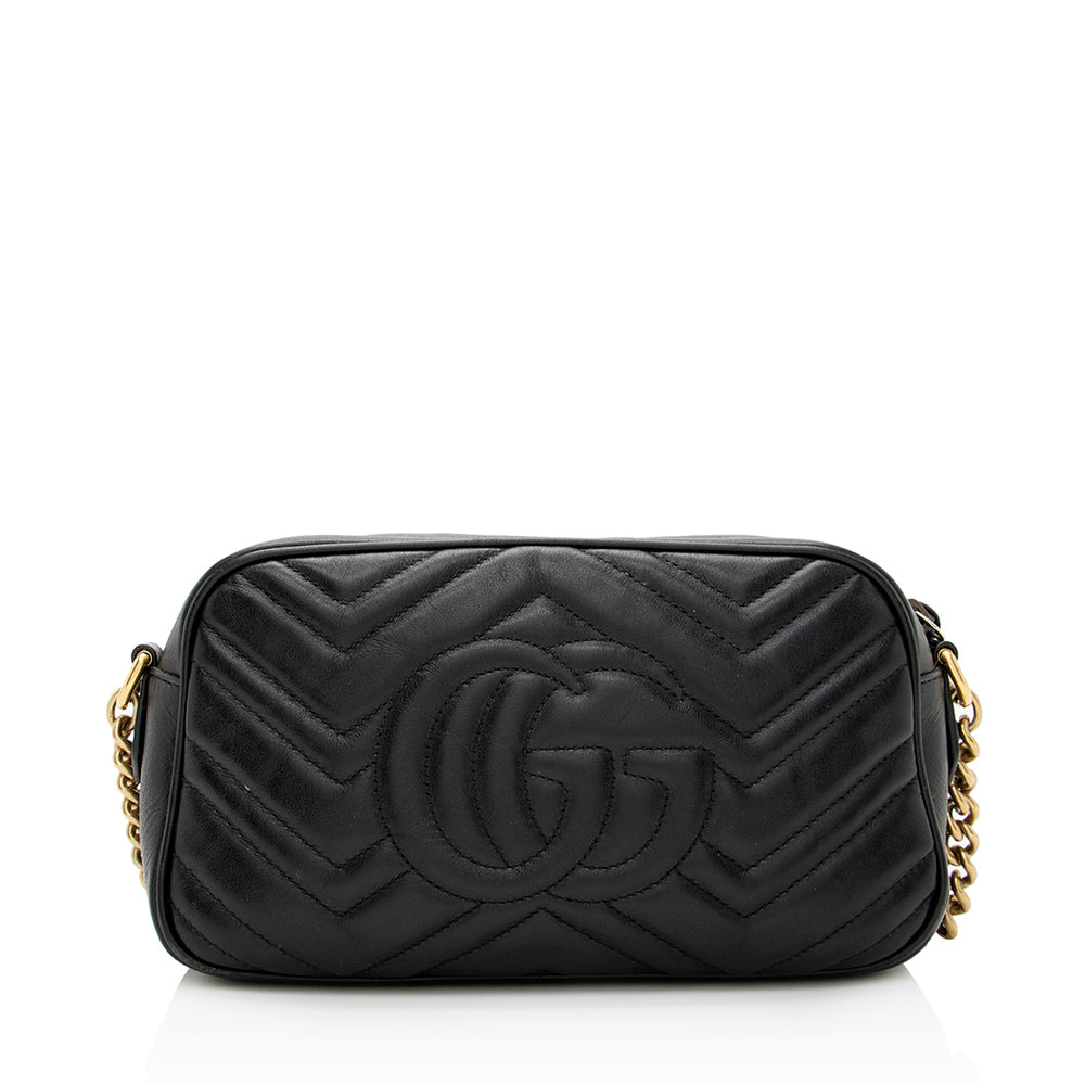 Gucci GG Marmont SHF Matelasse Leather Black Small Crossbody Bag 4