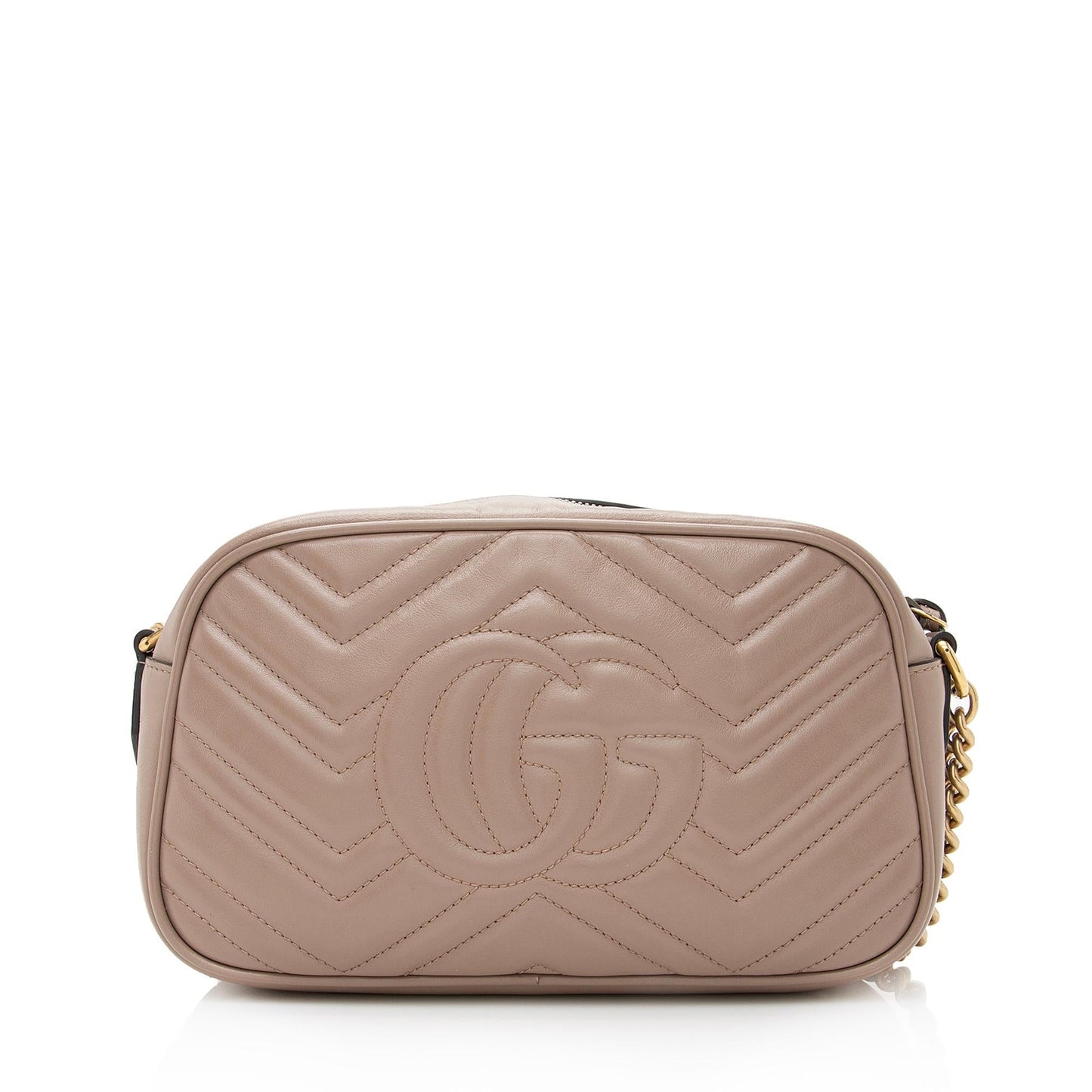 Gucci GG Marmont SHF Matelasse Leather Beige Small Crossbody Bag Bag Shf