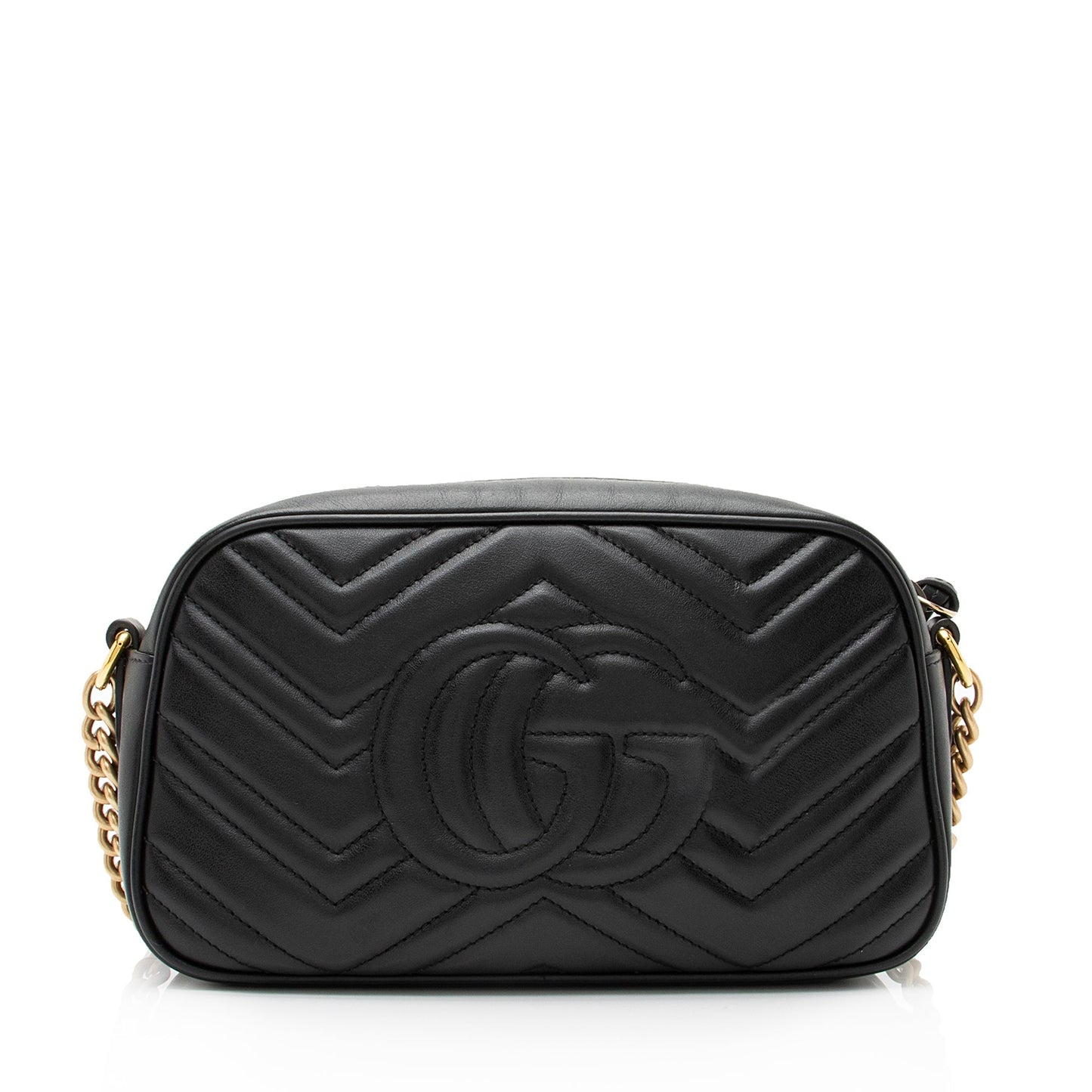 Gucci GG Marmont SHF Matelasse Leather Black Small Crossbody Bag 7