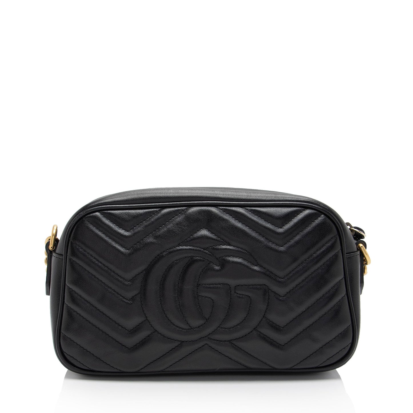 Gucci GG Marmont SHF-RkEnxD Matelasse Leather Black Small Crossbody Bag