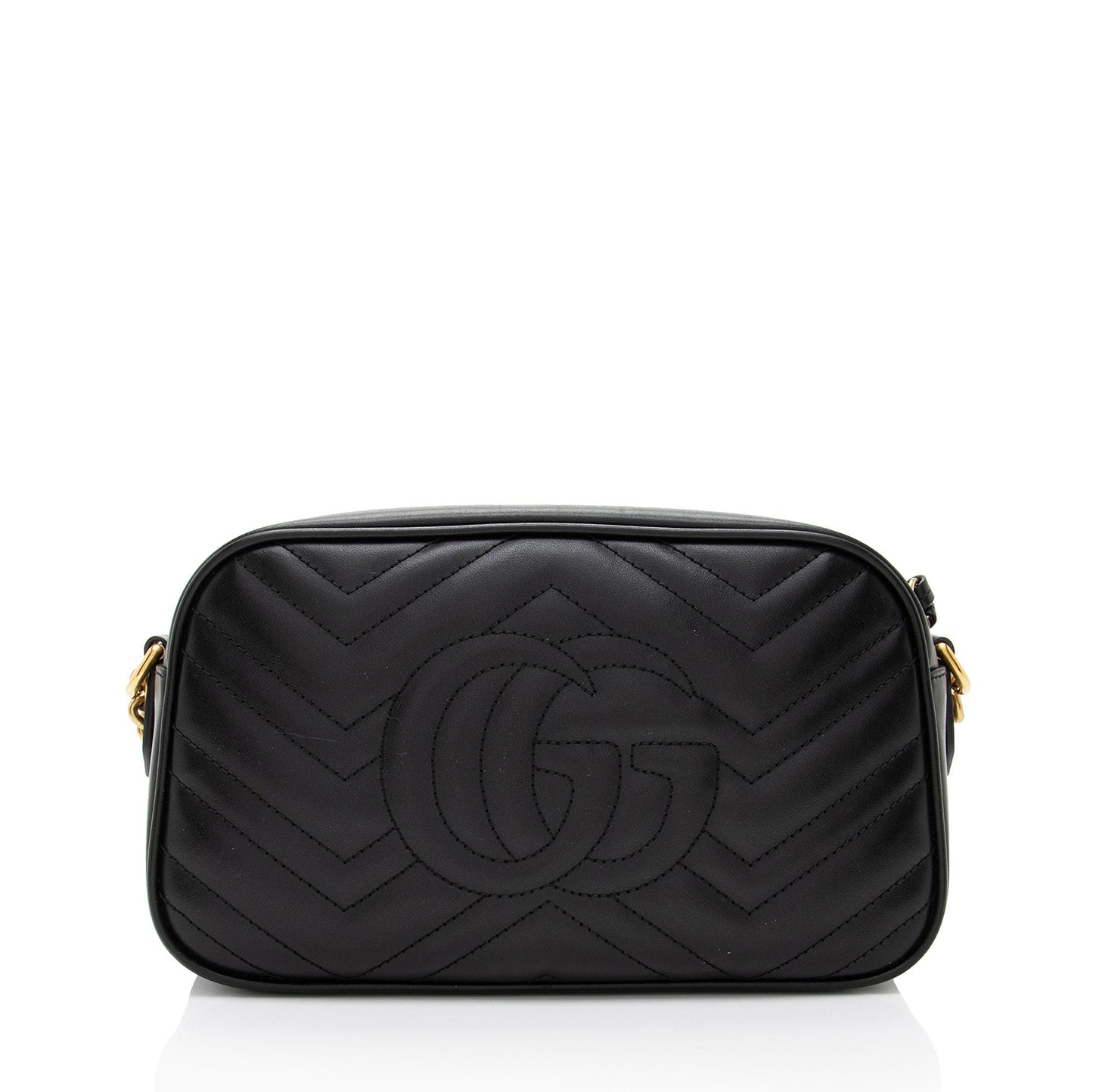 Gucci GG Marmont Matelasse Leather Black Small Crossbody Bag