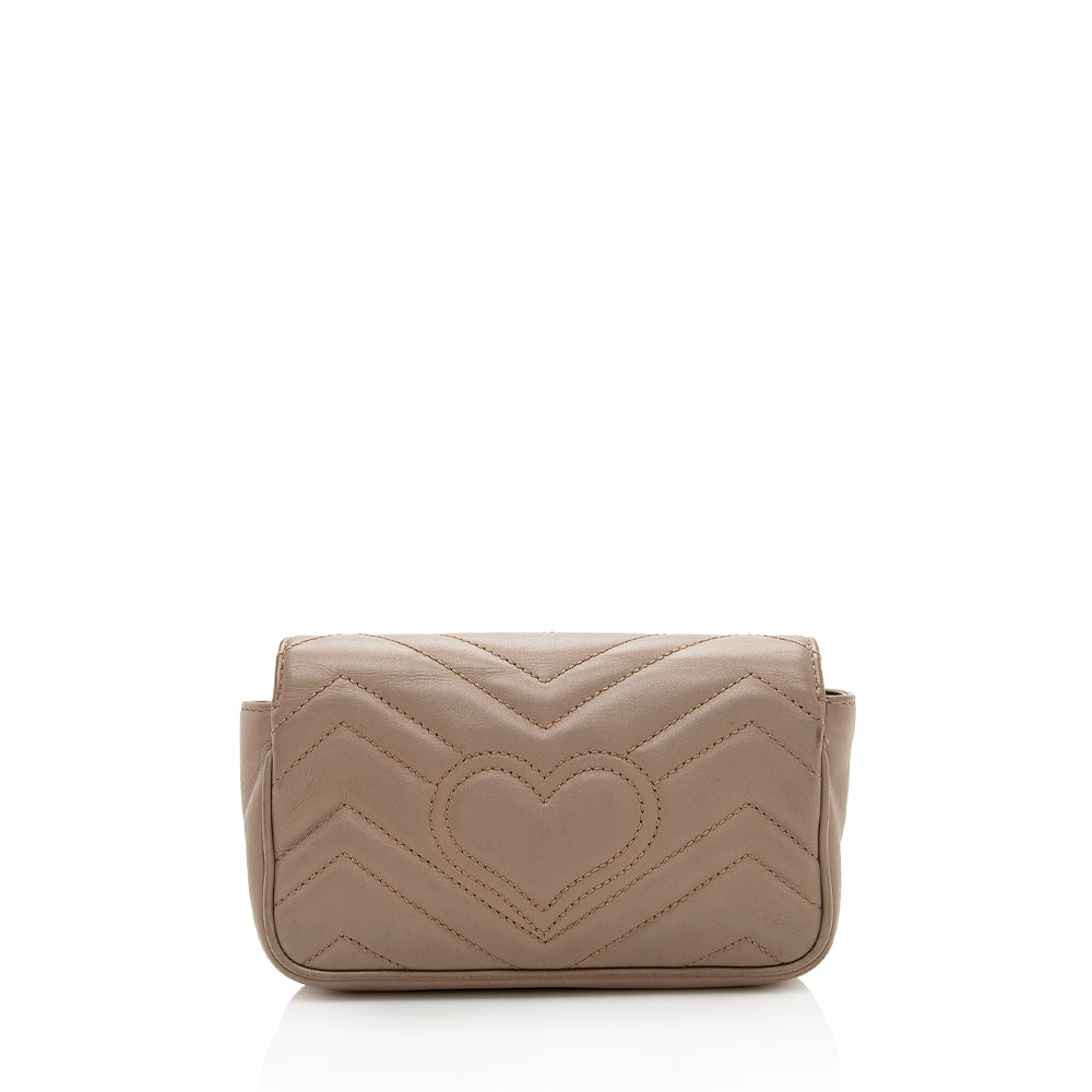 Gucci GG Marmont Super SHF Matelasse Leather Beige Mini Crossbody Bag