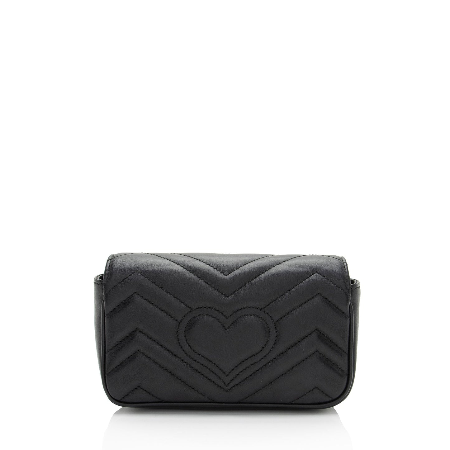 Gucci GG Marmont Super Flap SHF-vdHY2l Matelasse Leather Black Mini Crossbody Bag