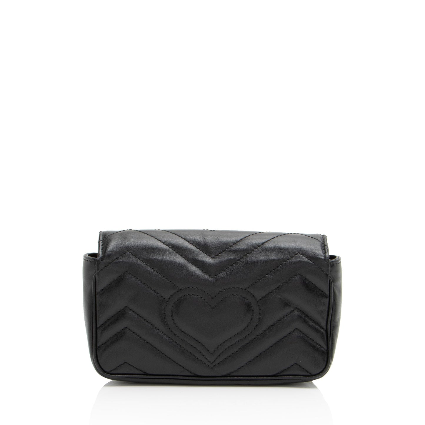 Gucci GG Marmont Super Flap SHF-NshQsn Matelasse Leather Black Mini Crossbody Bag