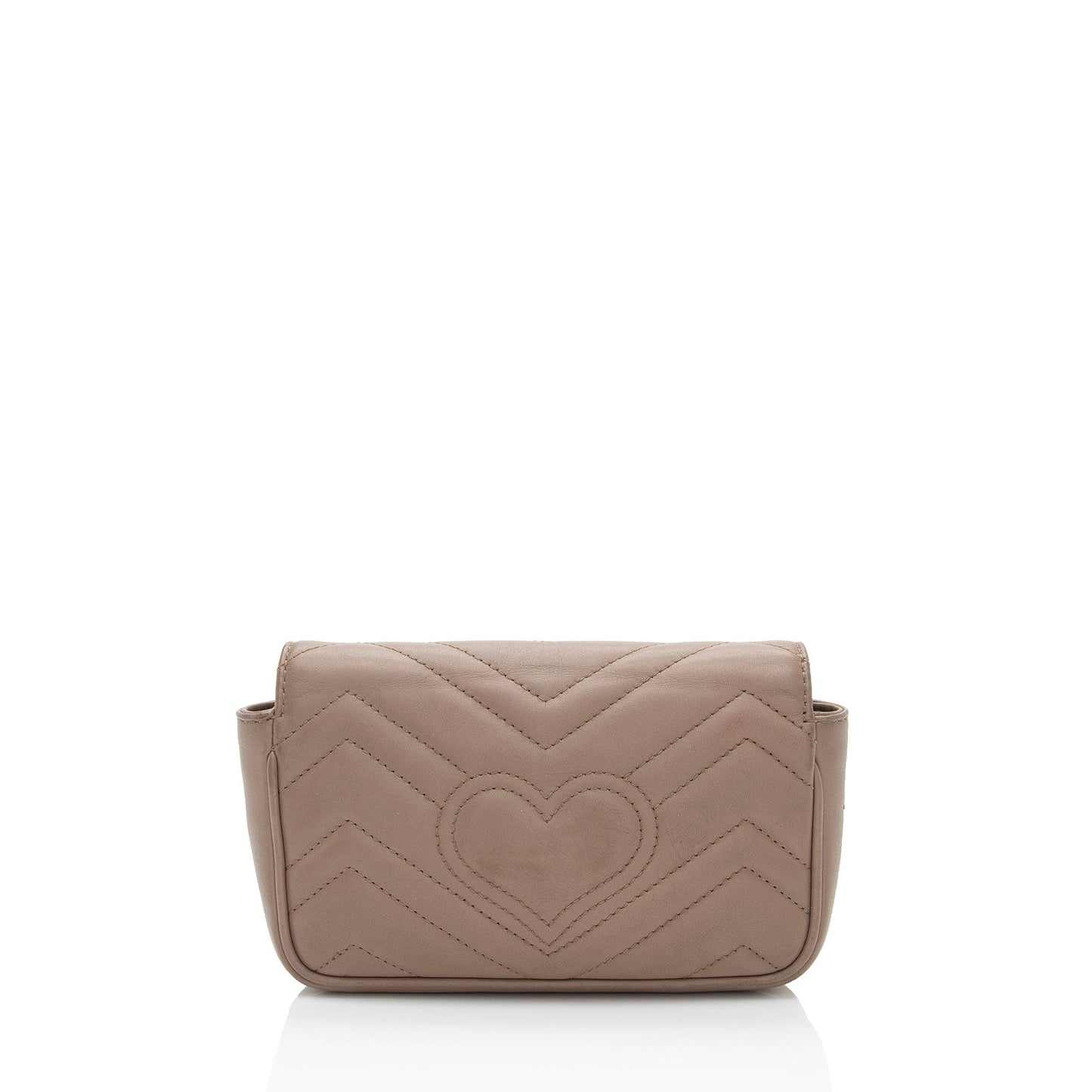 Gucci GG Marmont Flap Matelasse Leather Beige Mini Crossbody Bag
