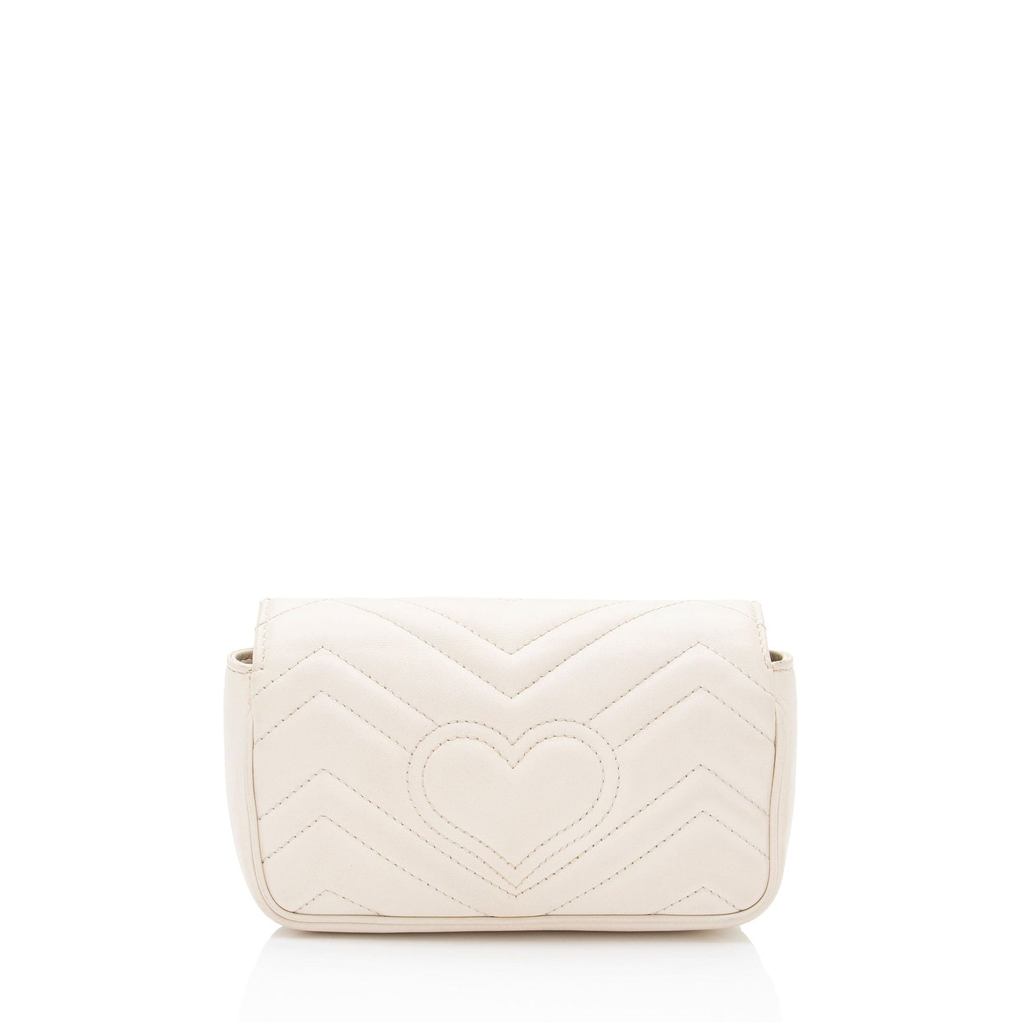Gucci GG Marmont Flap Matelasse Leather White Mini Crossbody Bag