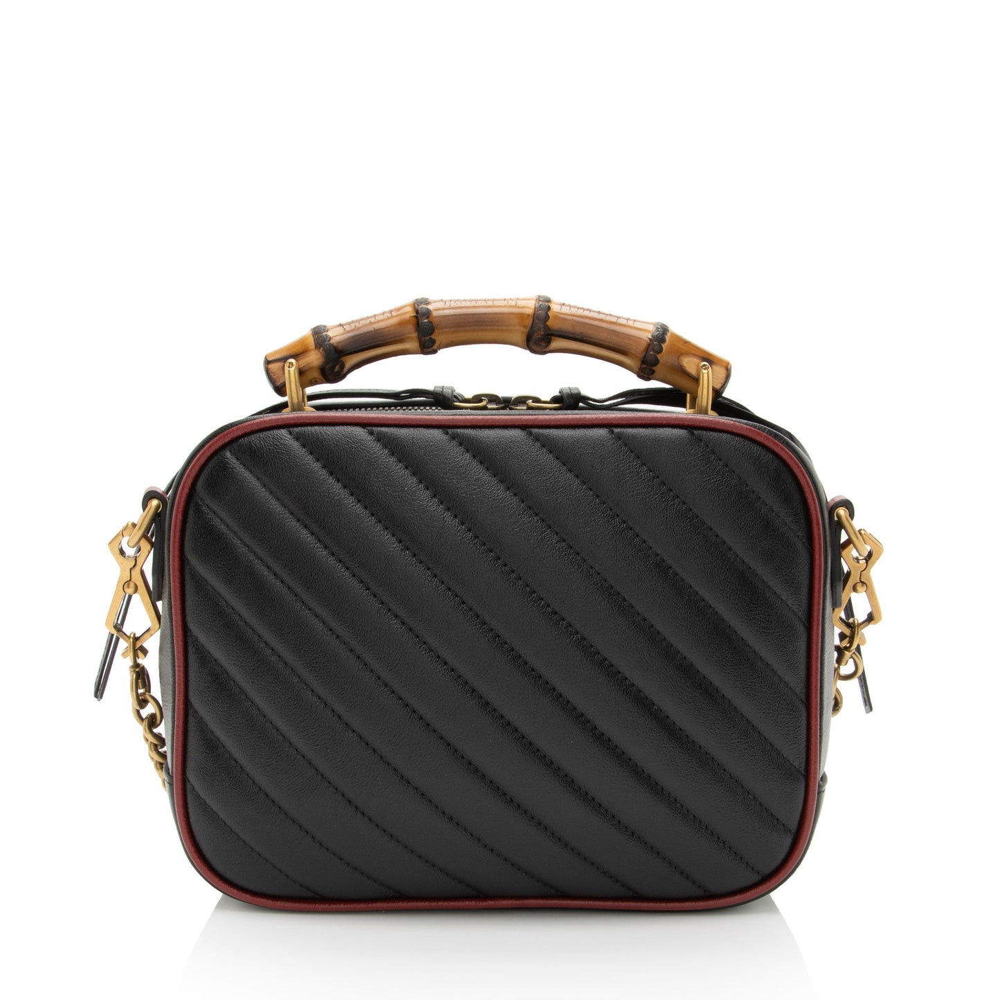 Gucci Torchon GG Marmont Bamboo Matelasse Leather Top Handle Crossbody Bag