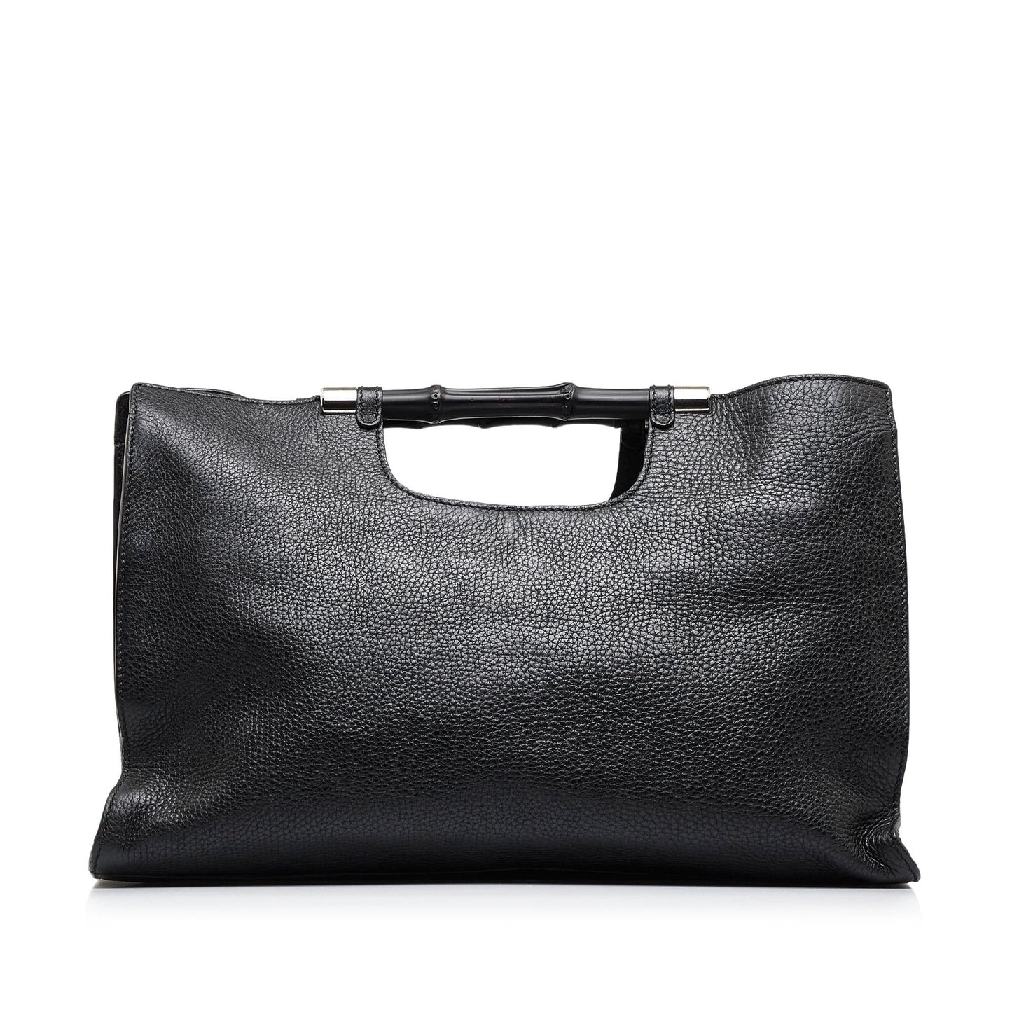 Gucci Bamboo Daily Shopper SHG-BuRj00 Calf Black Medium Satchel Bag