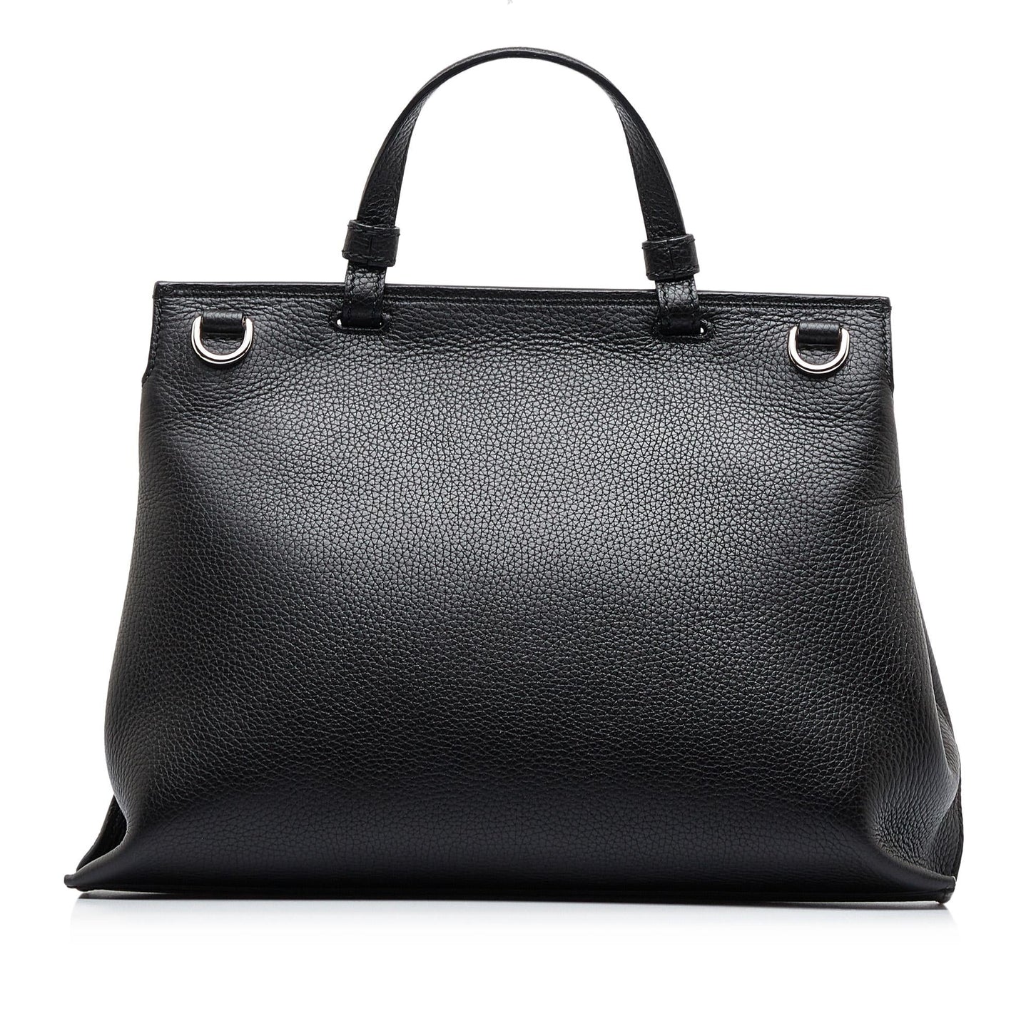 Gucci Bamboo Daily SHG-ZCLHVs Calf Black Medium Satchel Bag