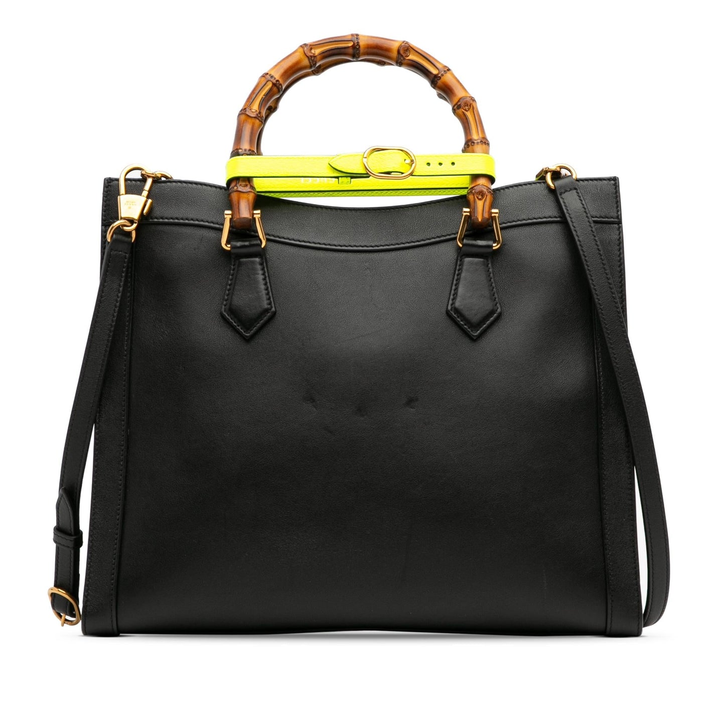 Gucci Bamboo Diana SHG-eqiq70 Calf Black Medium Satchel Bag