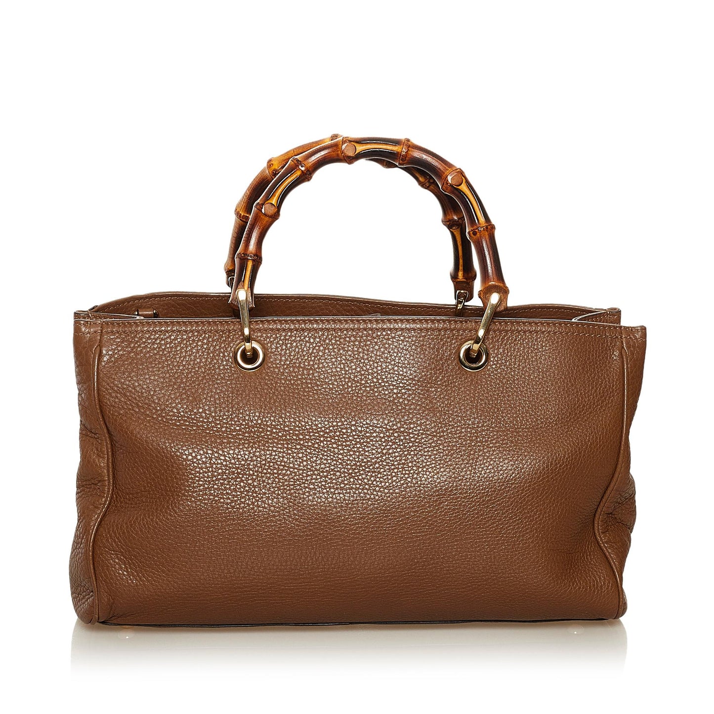 Gucci Bamboo Shopper SHG Leather Calf Brown Medium Satchel Bag