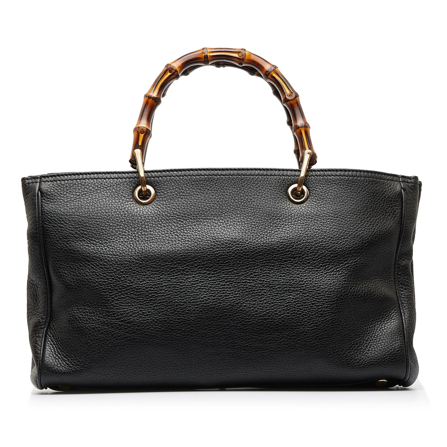 Gucci Bamboo Shopper SHG-JPGNIE Calf Black Medium Satchel Bag