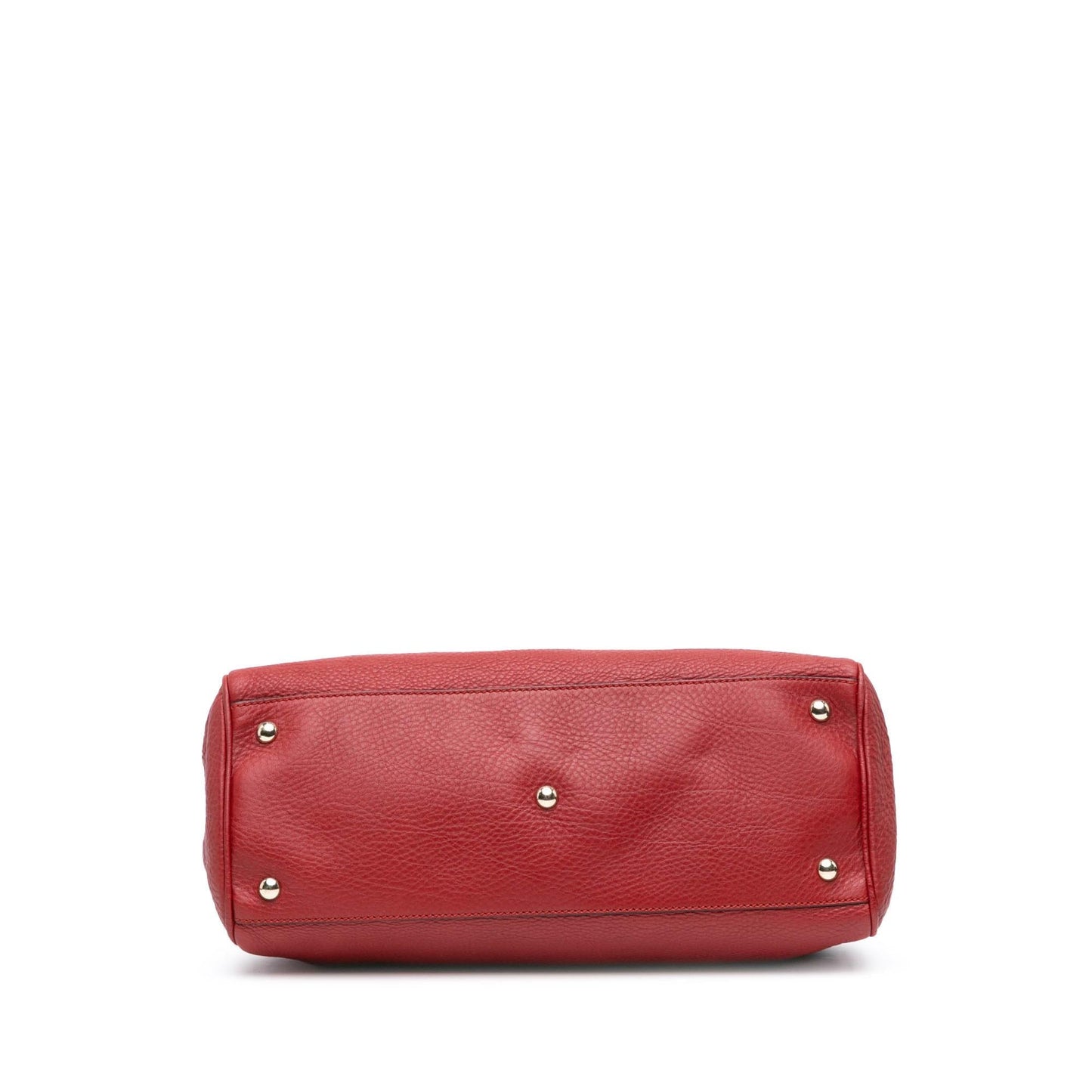 Gucci Bamboo Shopper Calf Calfskin Red Medium Satchel Bag Satchel 7