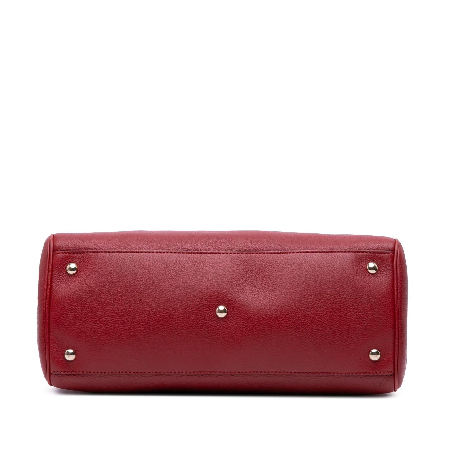 Gucci Bamboo Shopper Calf Calfskin Red Medium Satchel Bag Satchel 12
