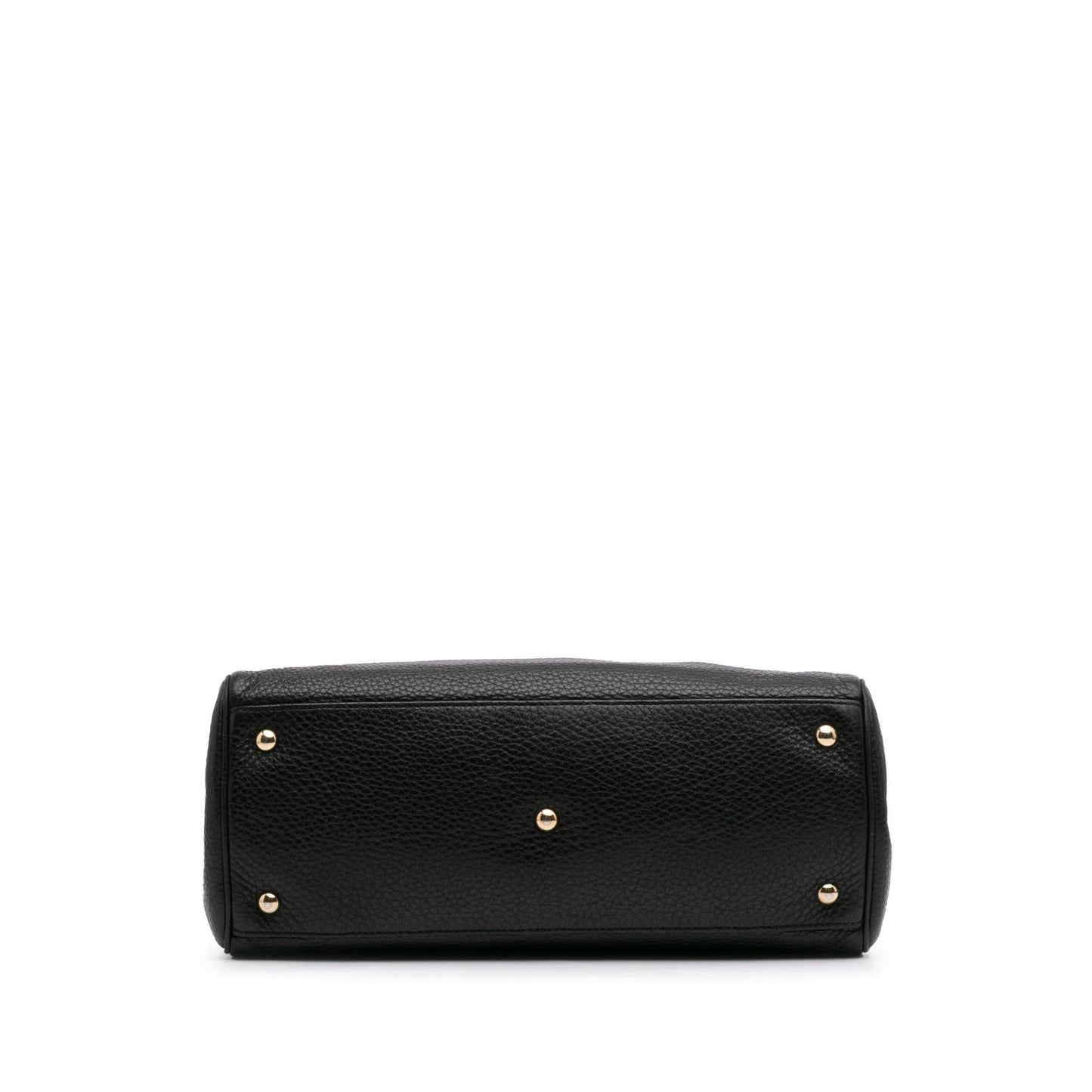 Gucci Bamboo Shopper Calf Calfskin Black Medium Satchel Bag Satchel 13