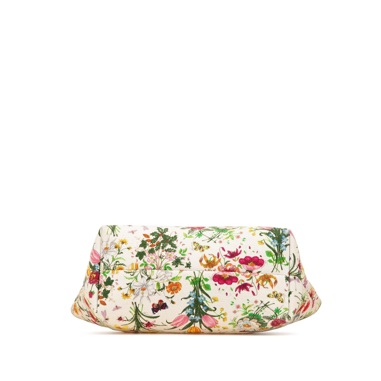 Gucci Flora Jolicoeur Canvas White Medium Tote Bag